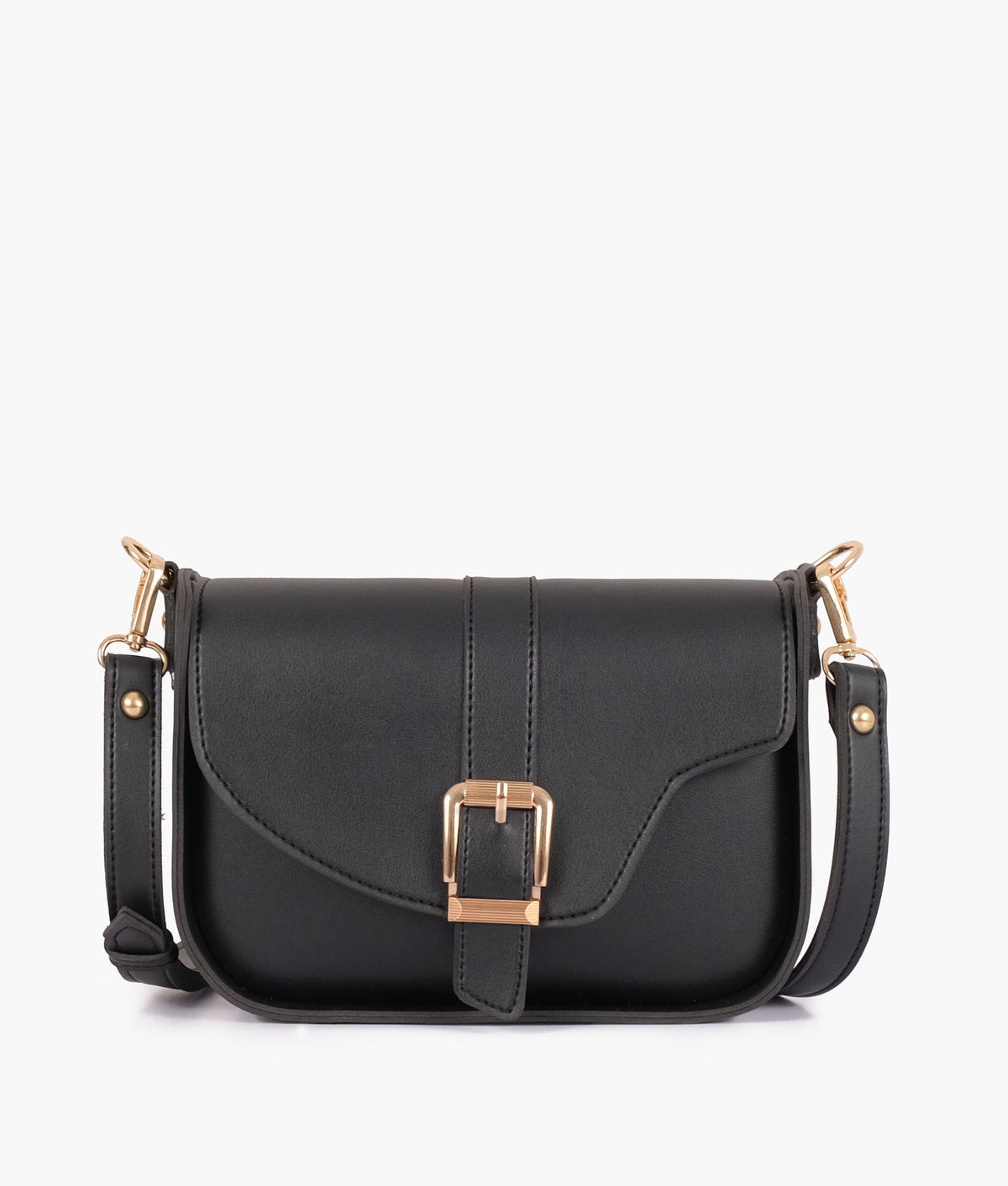 RTW Creation - Black saddle buckle bag