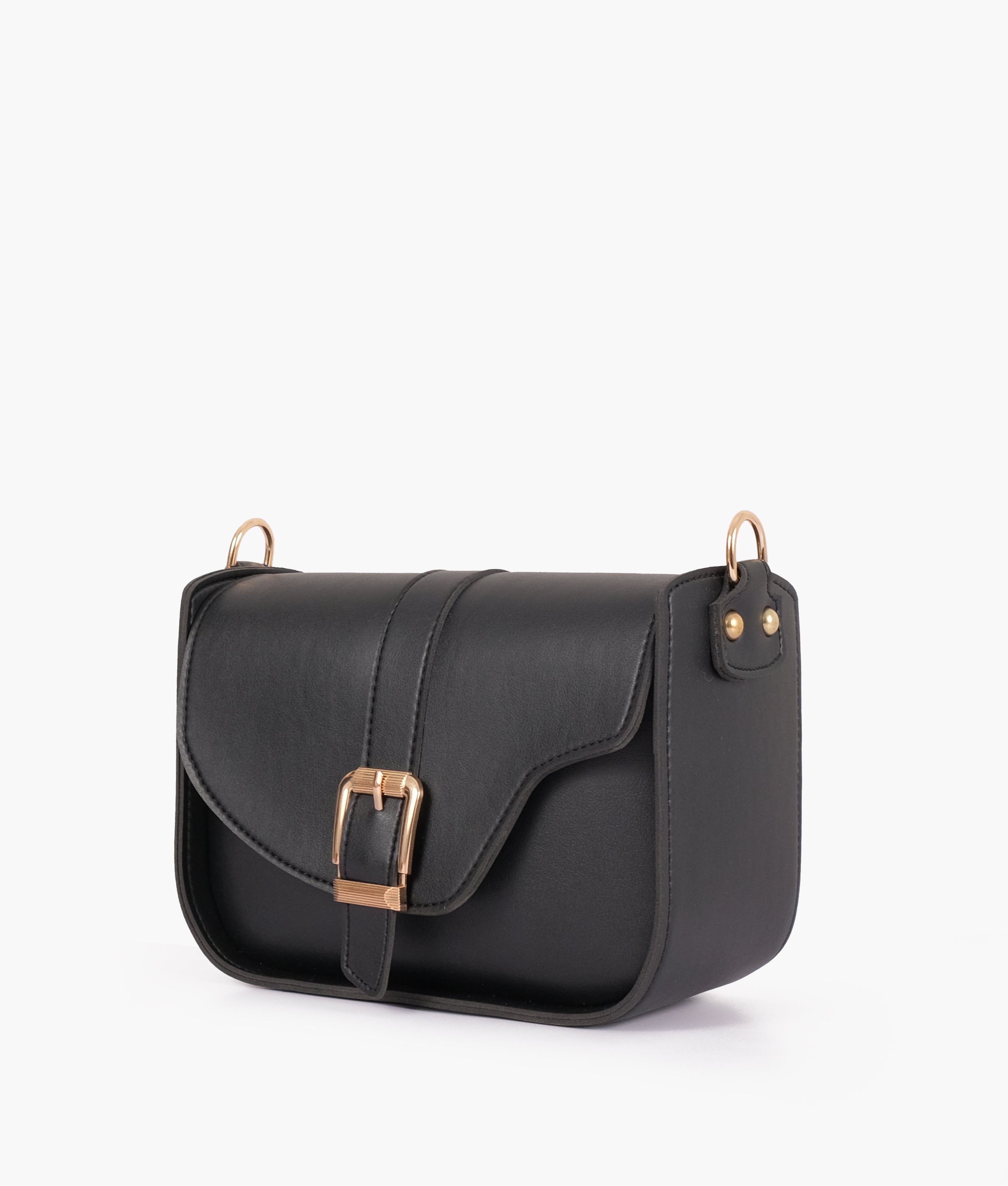RTW Creation - Black saddle buckle bag