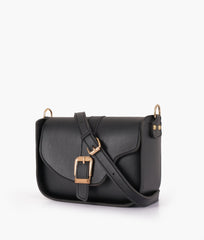 RTW Creation - Black saddle buckle bag