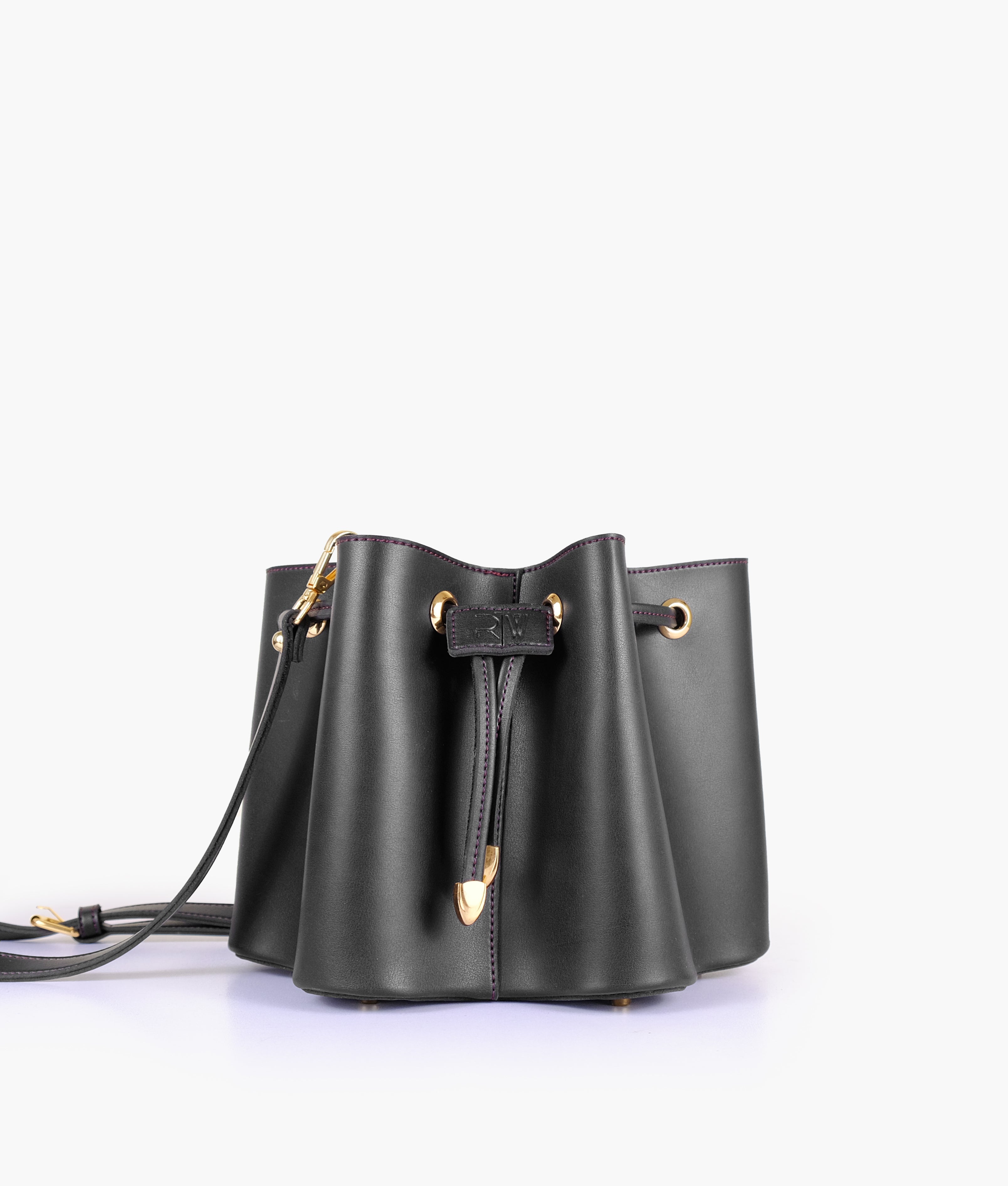 RTW Creation - Black star drawstring bucket bag