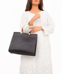 RTW Creation - Black signature tote bag