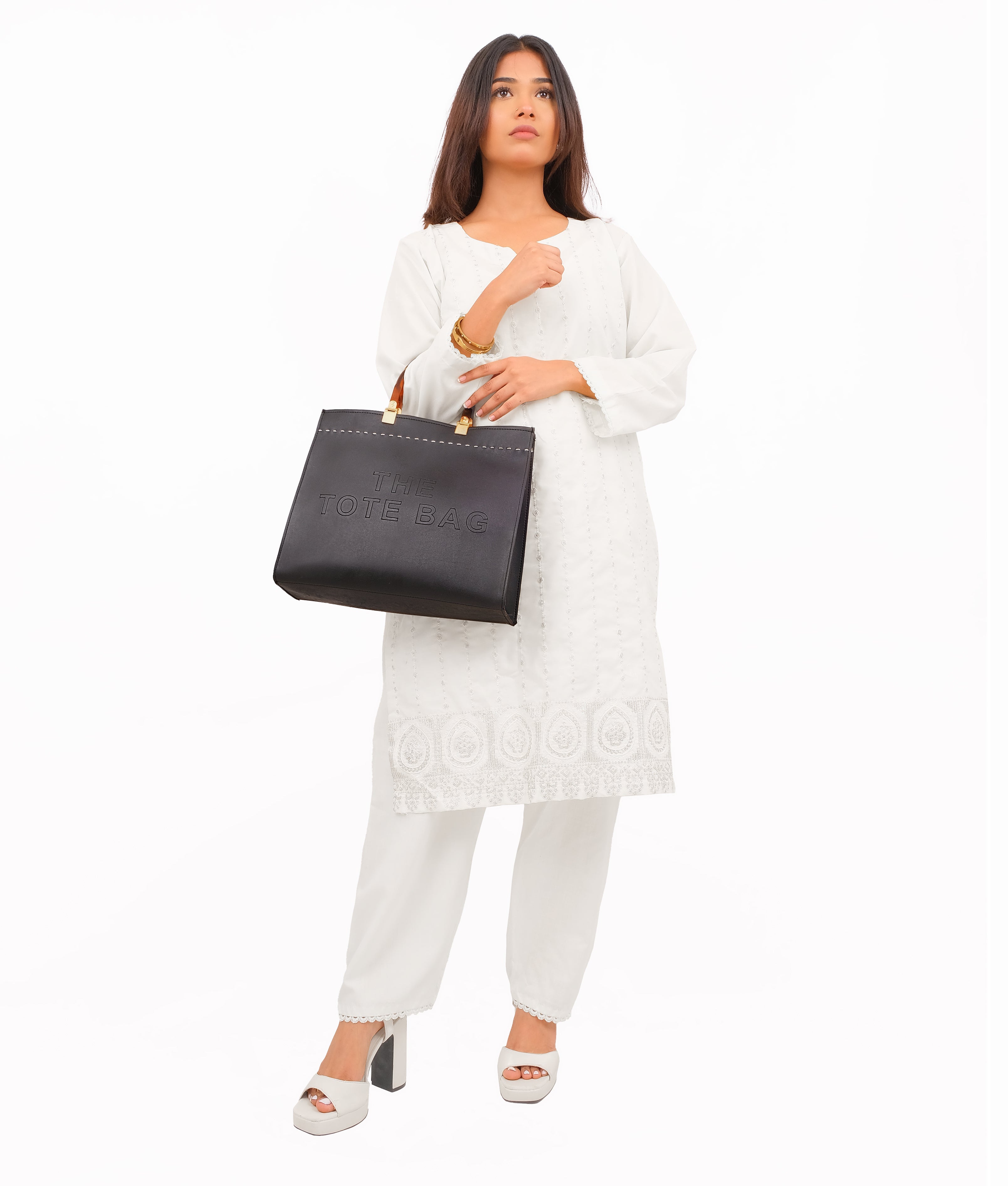 RTW Creation - Black signature tote bag