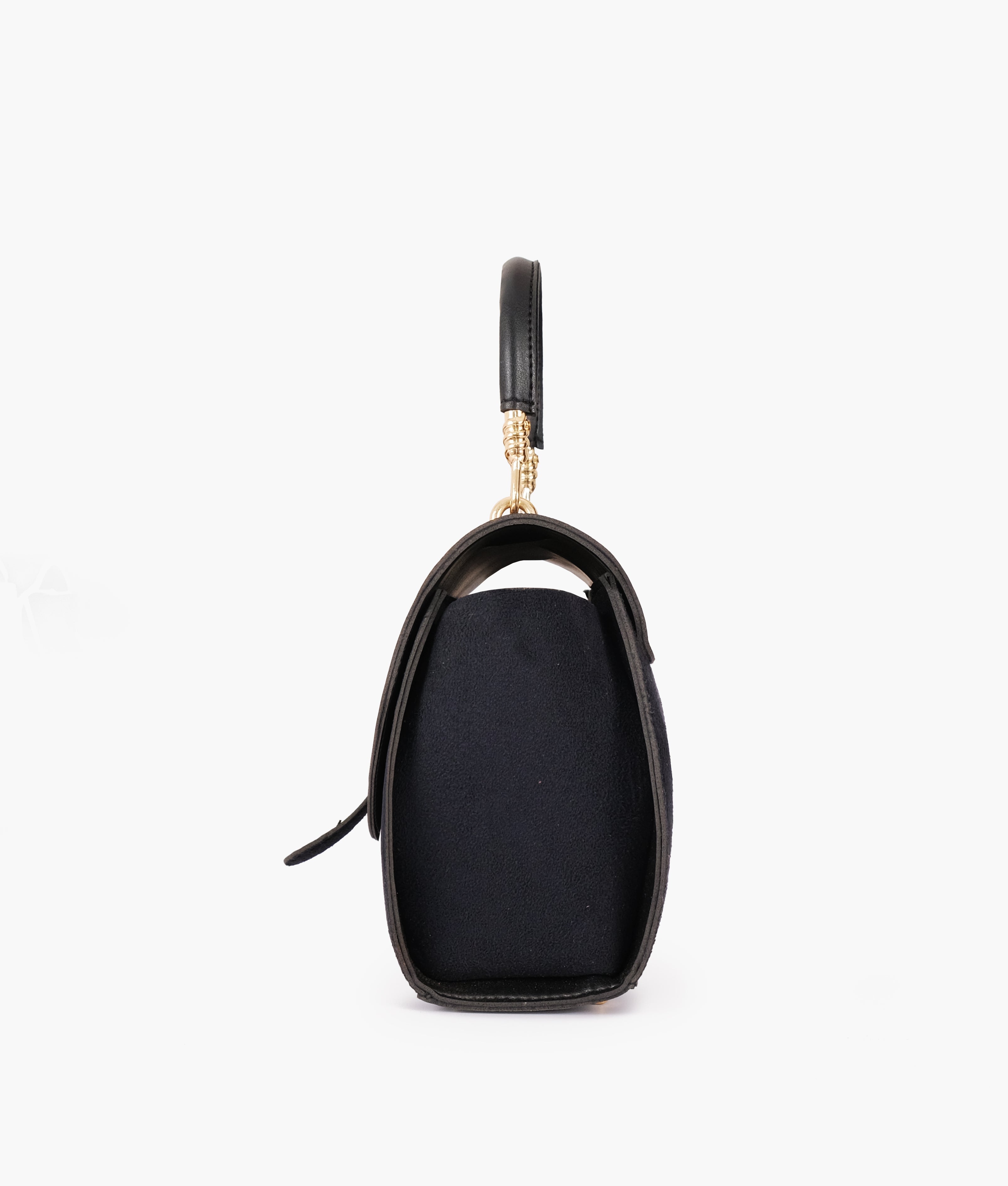 RTW Creation - Black top-handle hexagon bag