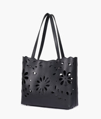 RTW Creation - Black two-piece floral tote