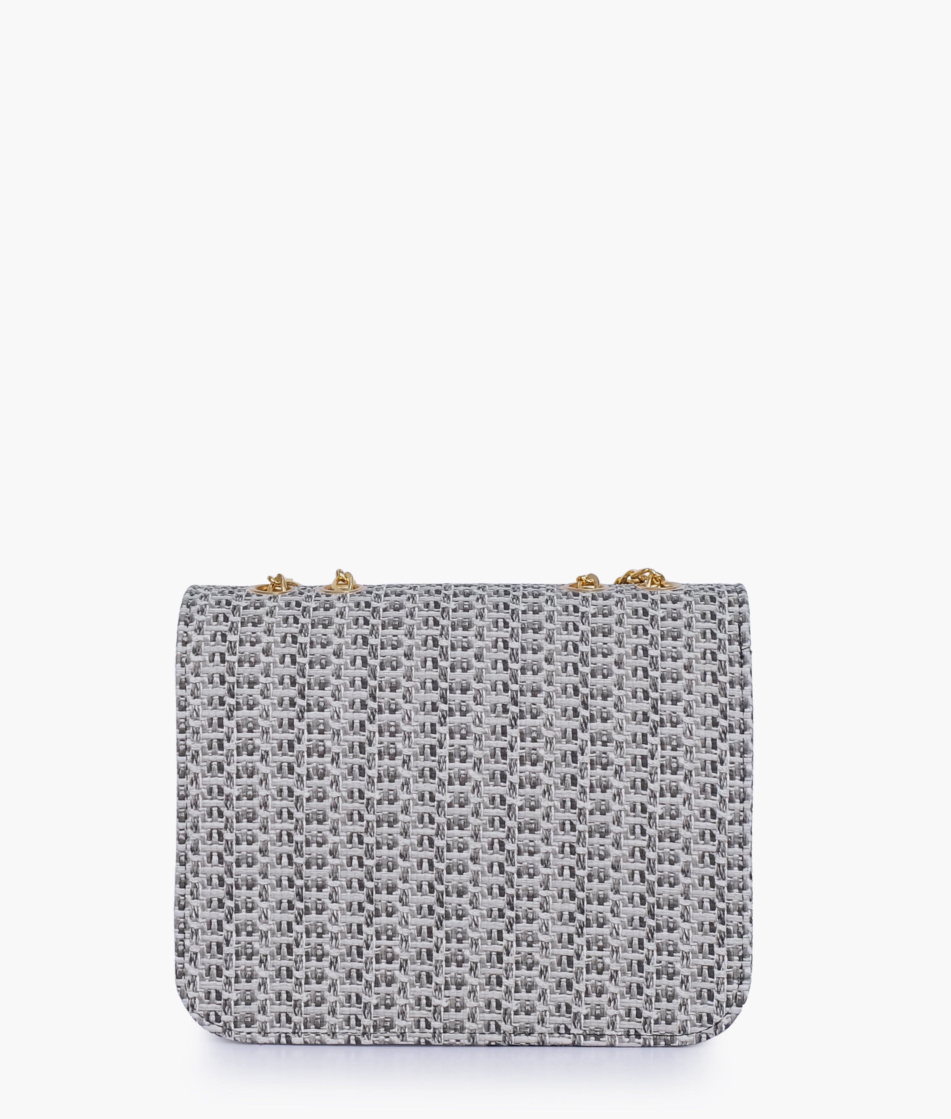 RTW Creation - Black woven chain cross-body bag