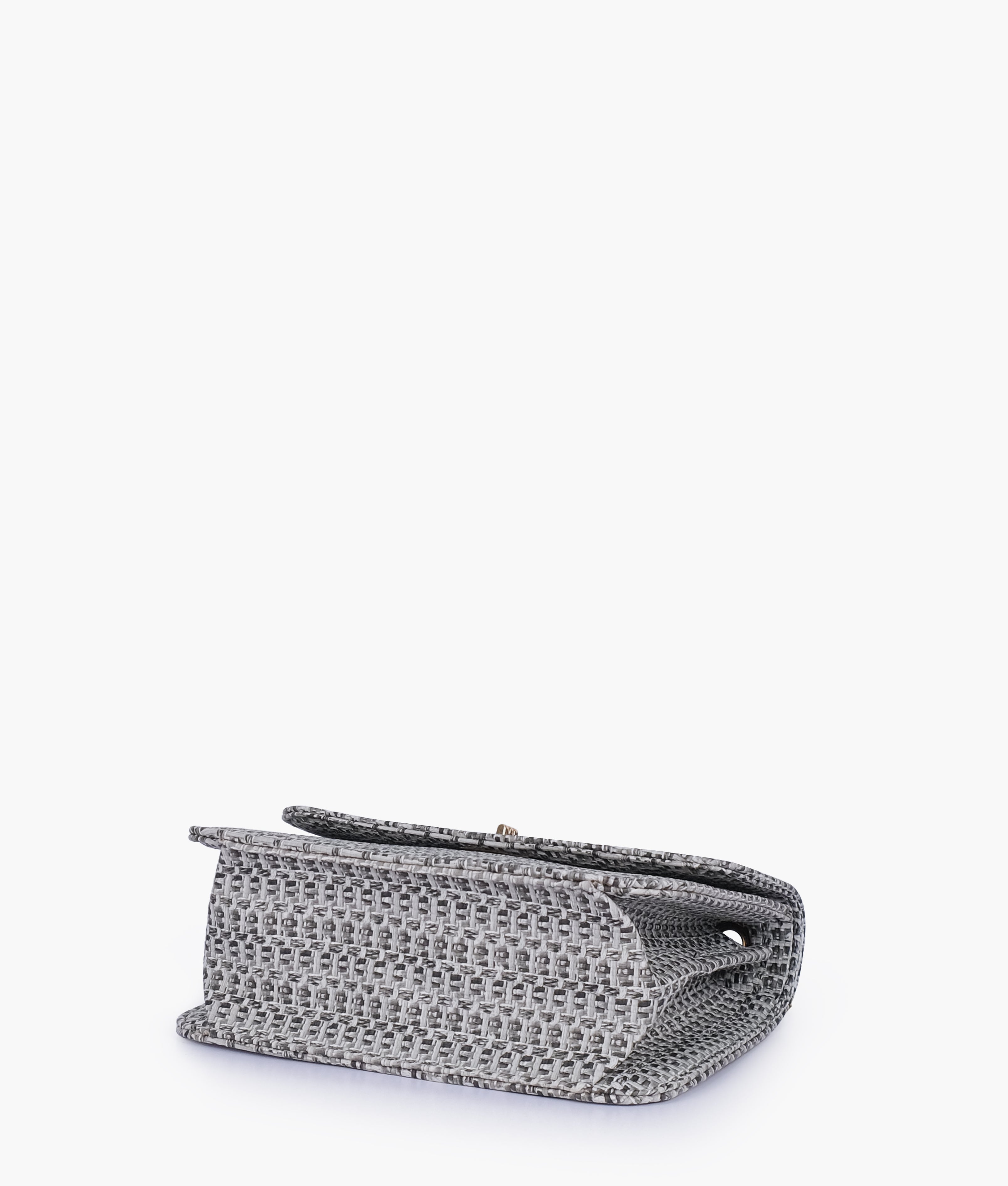 RTW Creation - Black woven chain cross-body bag