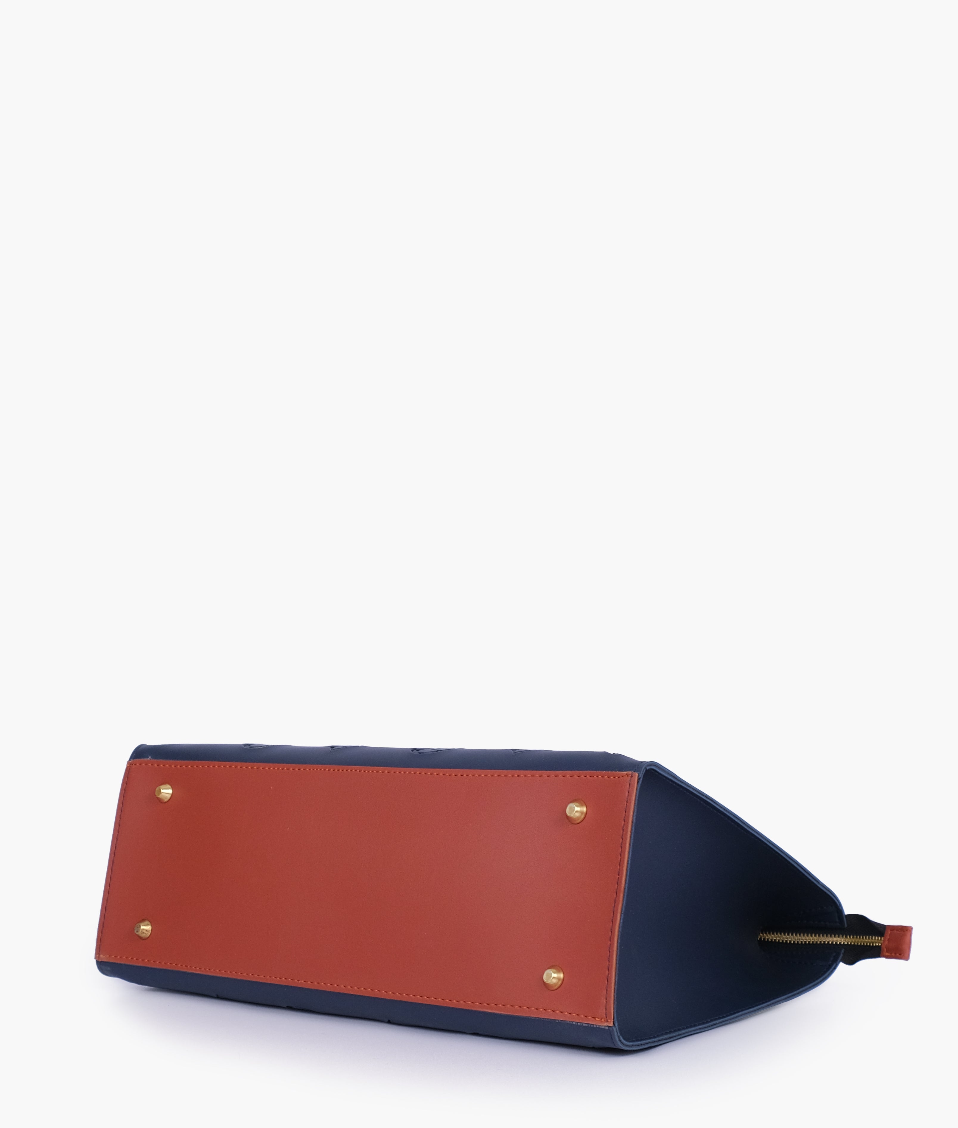 RTW Creation - Blue and rust on-the-go handbag