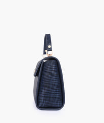 RTW Creation - Blue criss-cross top-handle bag