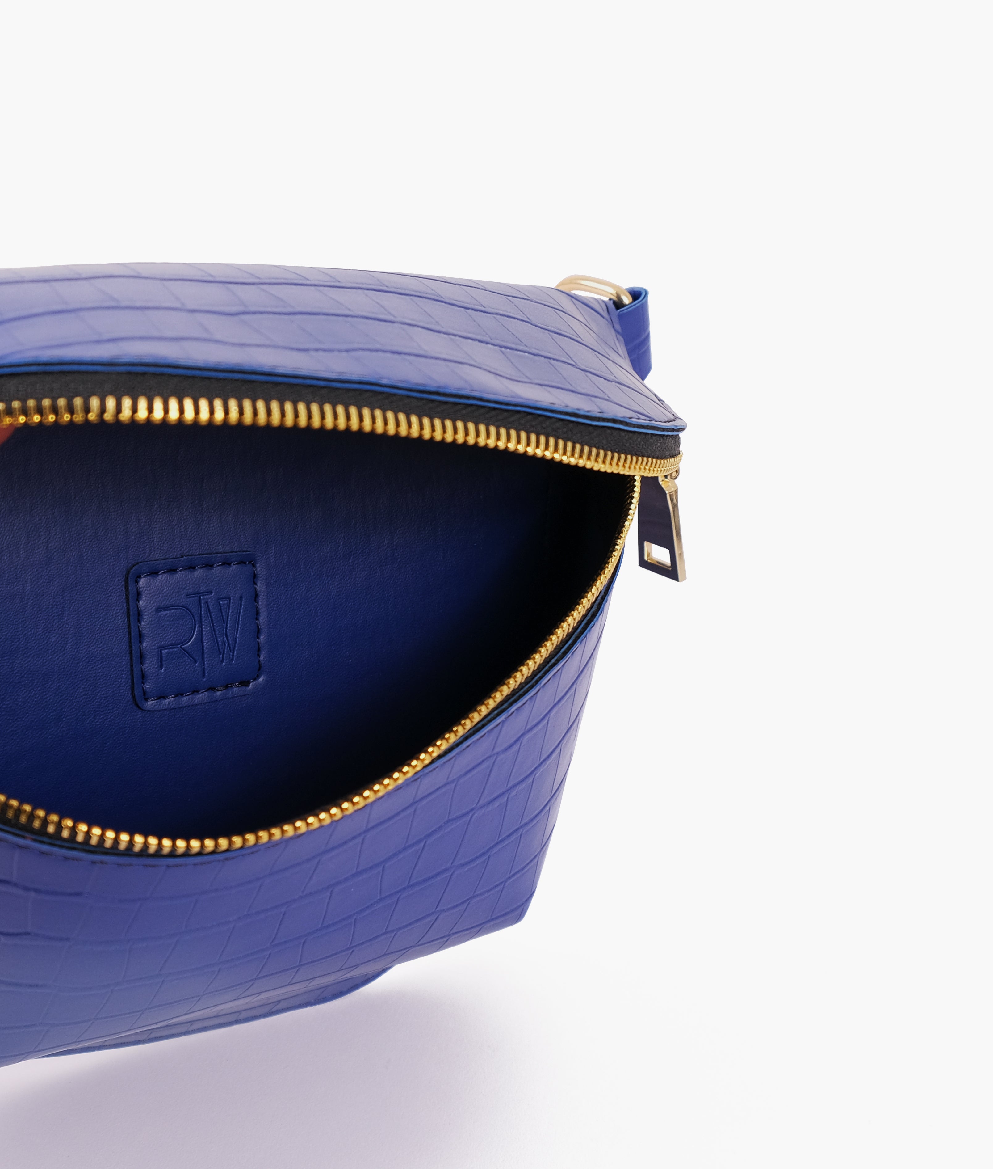 RTW Creation - Blue crocodile belt bag