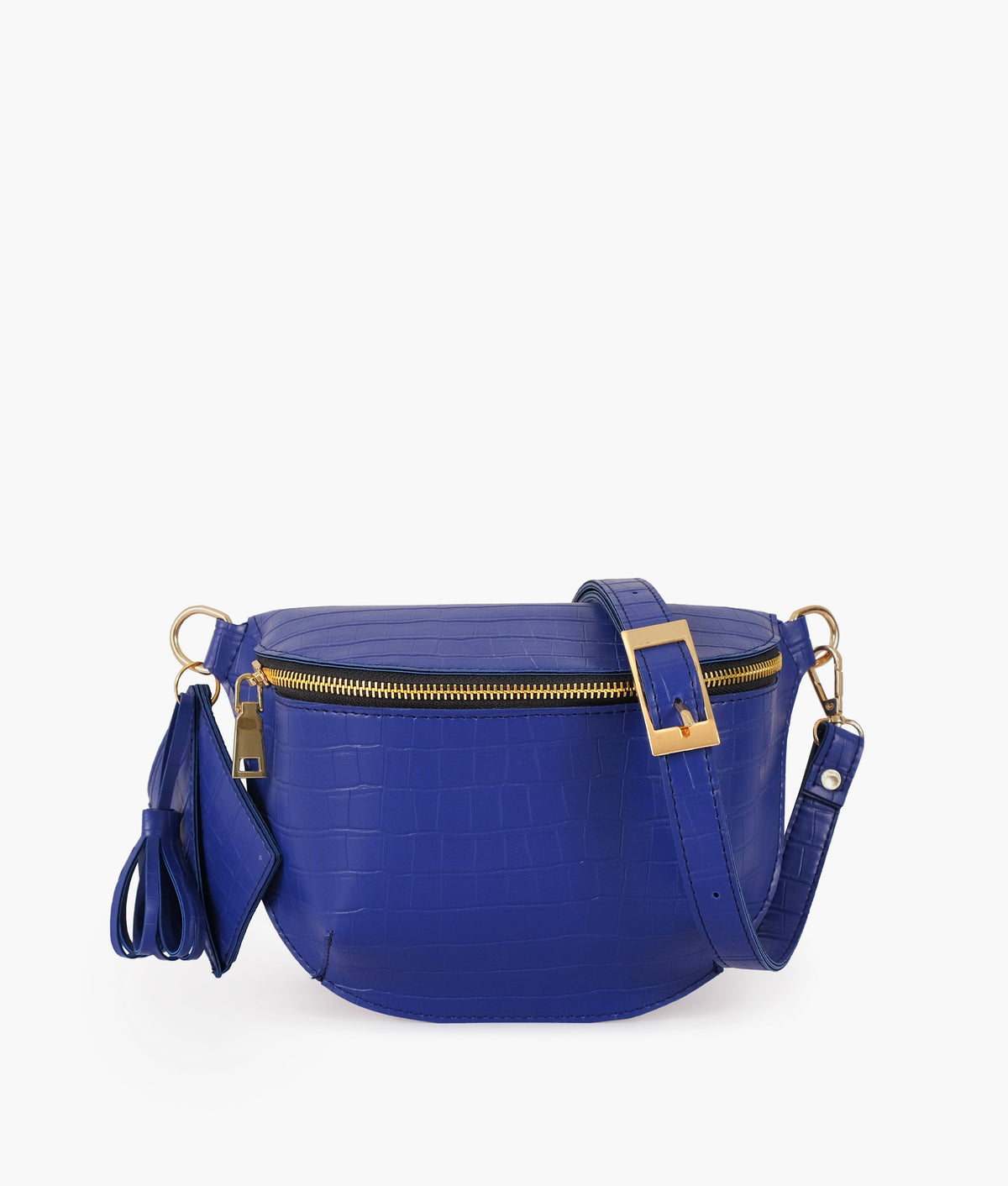RTW Creation - Blue crocodile belt bag