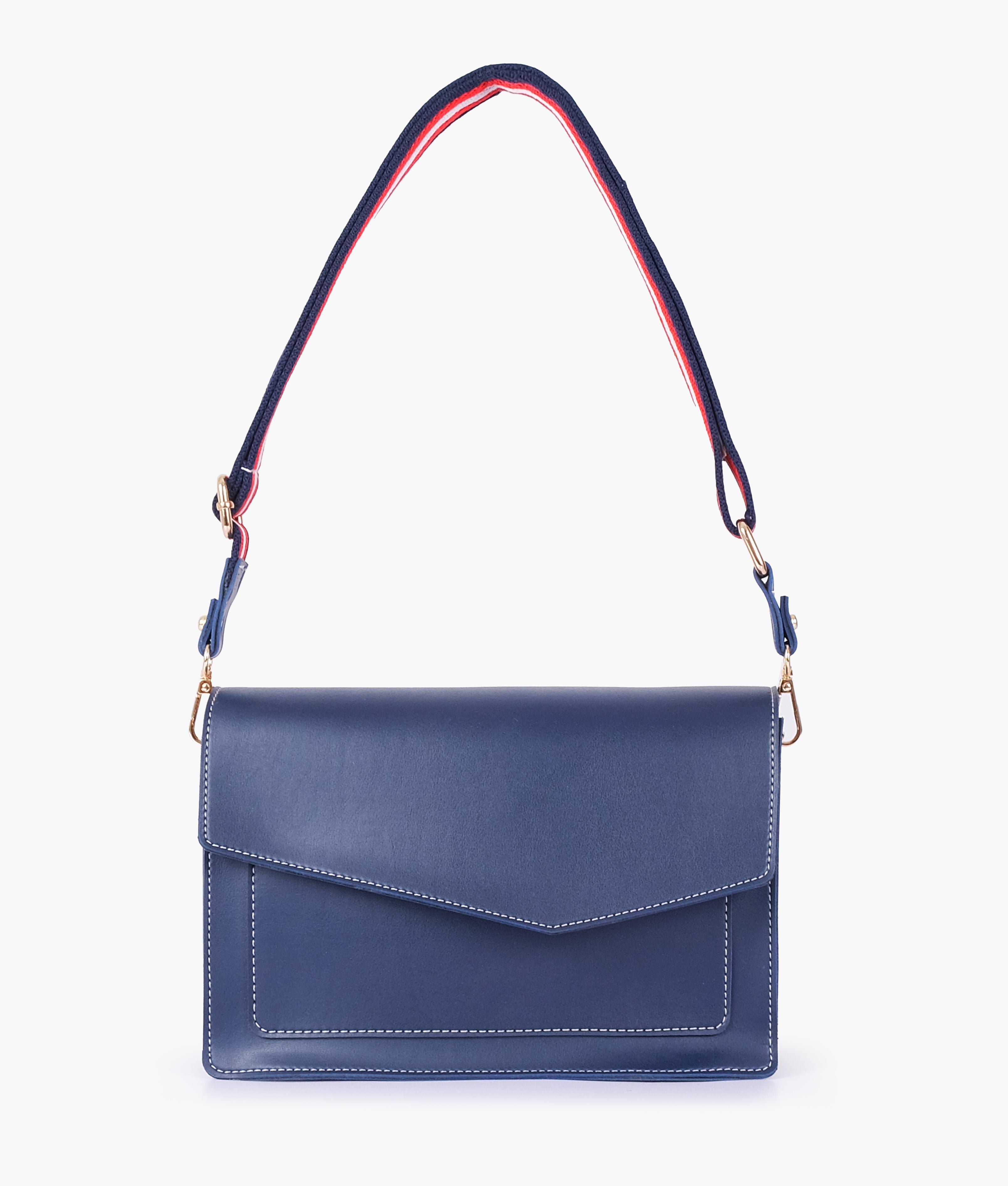 RTW Creation - Blue half flap cross-body bag