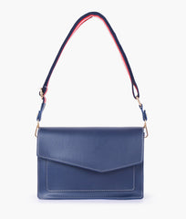 RTW Creation - Blue half flap cross-body bag