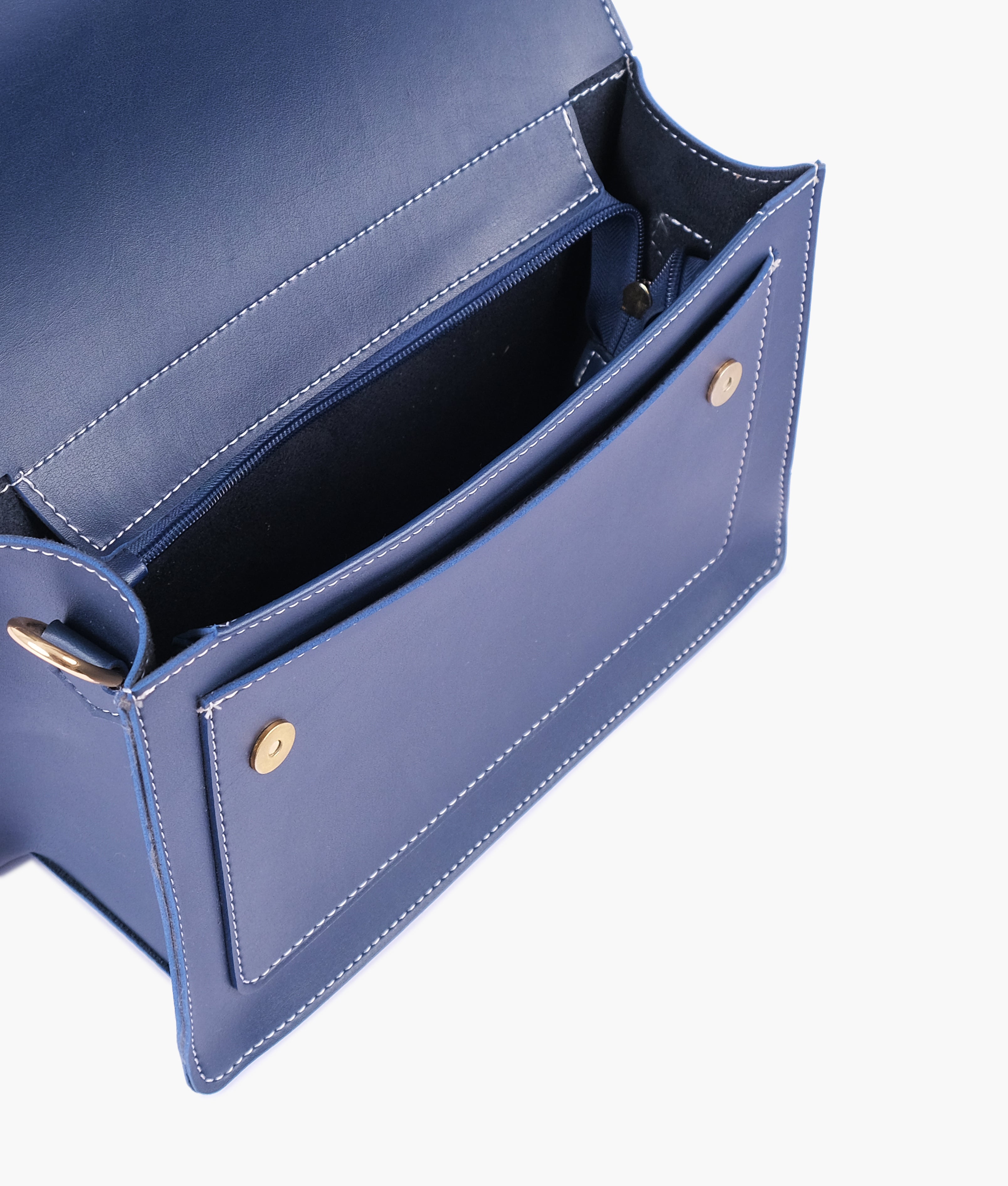 RTW Creation - Blue half flap cross-body bag
