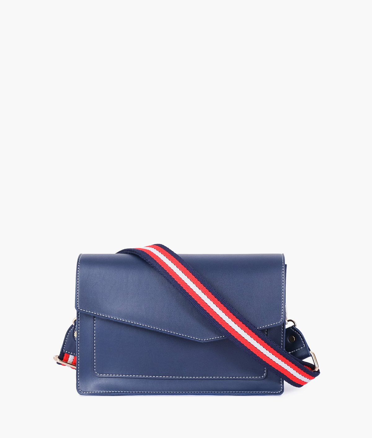 RTW Creation - Blue half flap cross-body bag