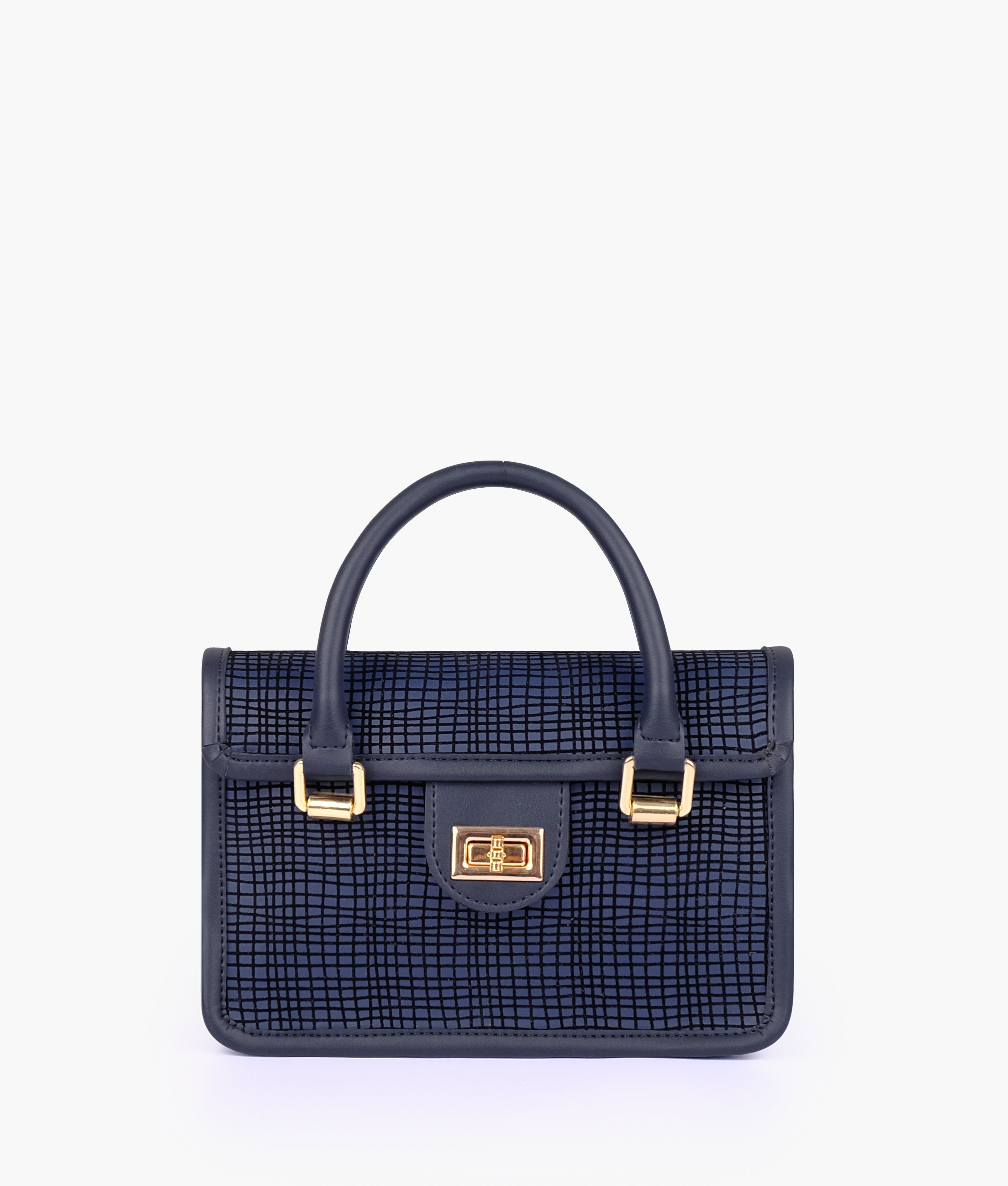 RTW Creation - Blue patterned cross-body with flap