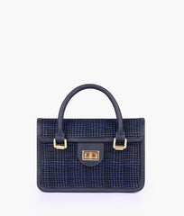 RTW Creation - Blue patterned cross-body with flap