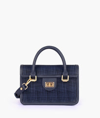 RTW Creation - Blue patterned cross-body with flap