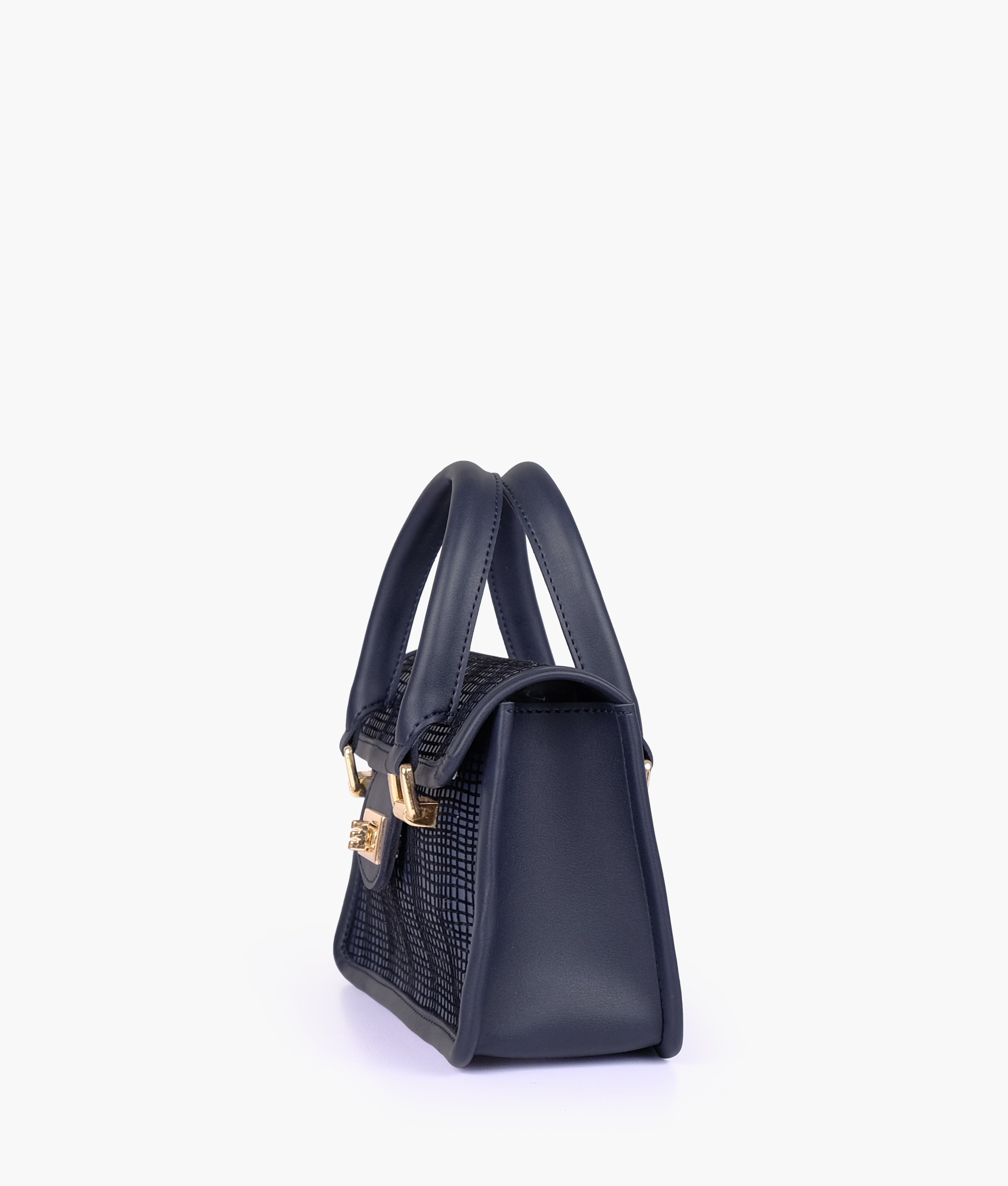 RTW Creation - Blue patterned cross-body with flap