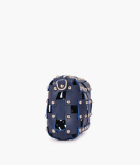 RTW Creation - Blue rivet cross-body bag