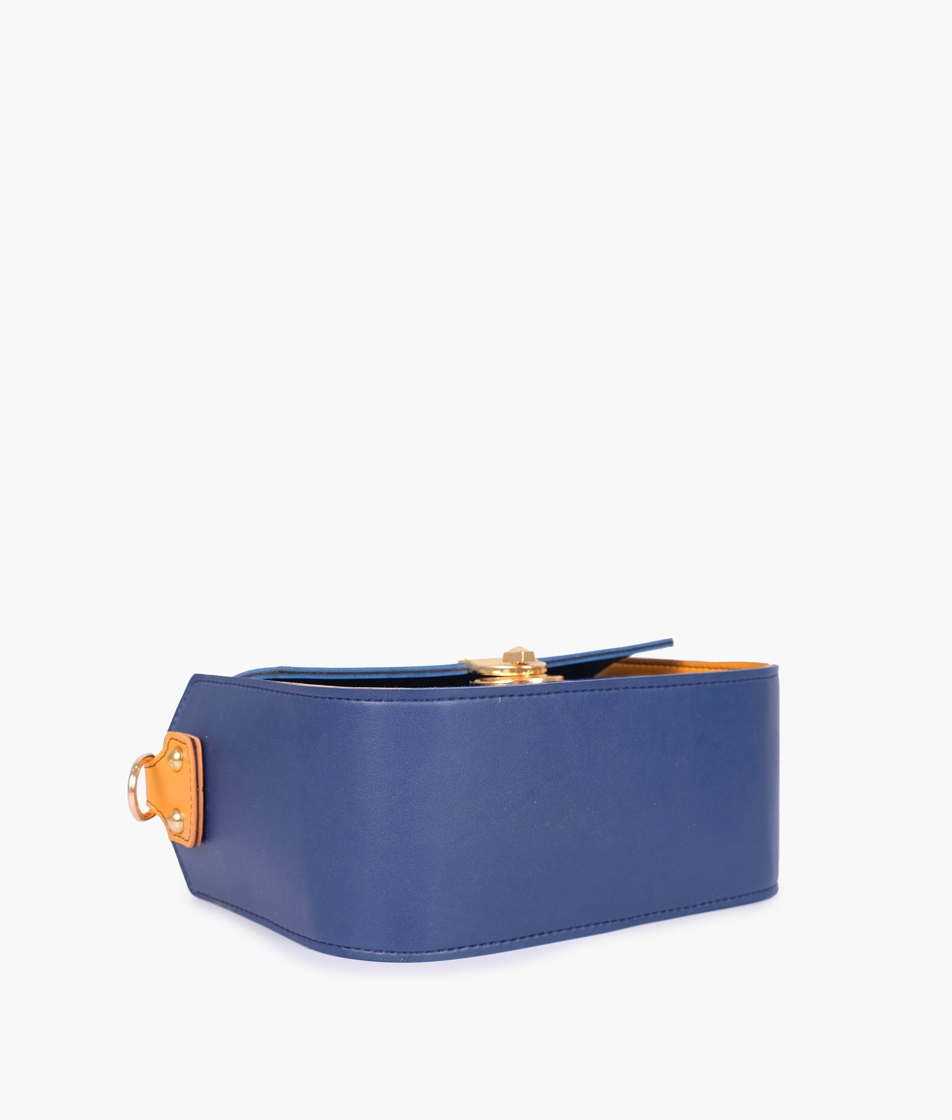 RTW Creation - Blue saddle bag with twist lock