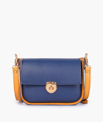 RTW Creation - Blue saddle bag with twist lock