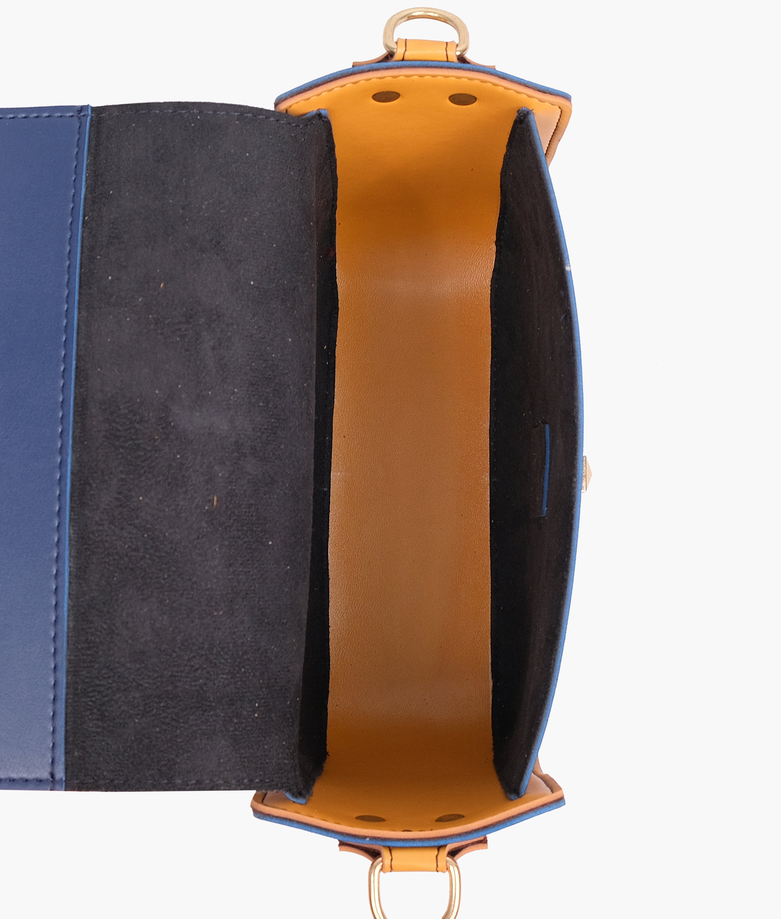 RTW Creation - Blue saddle bag with twist lock