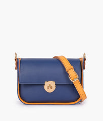 RTW Creation - Blue saddle bag with twist lock