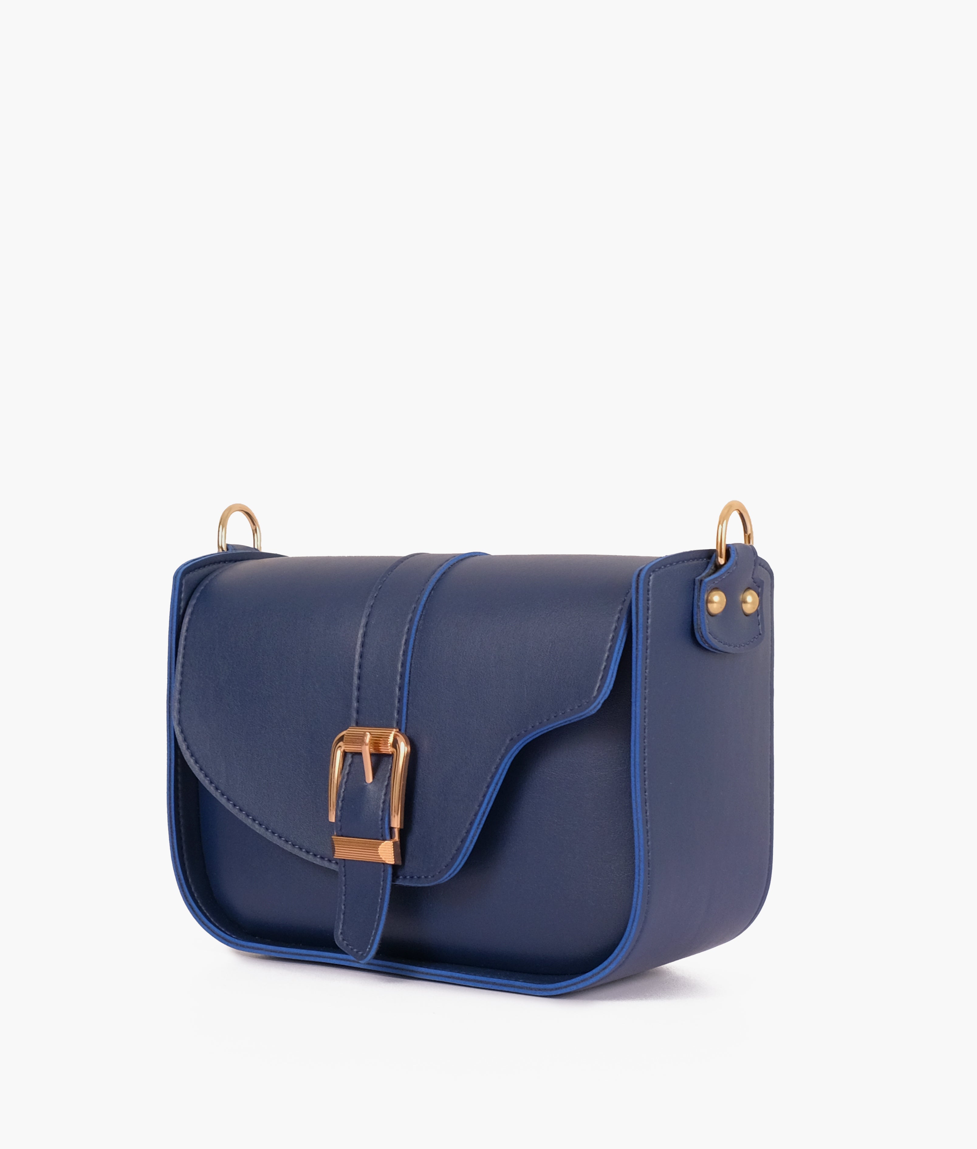RTW Creation - Blue saddle buckle bag