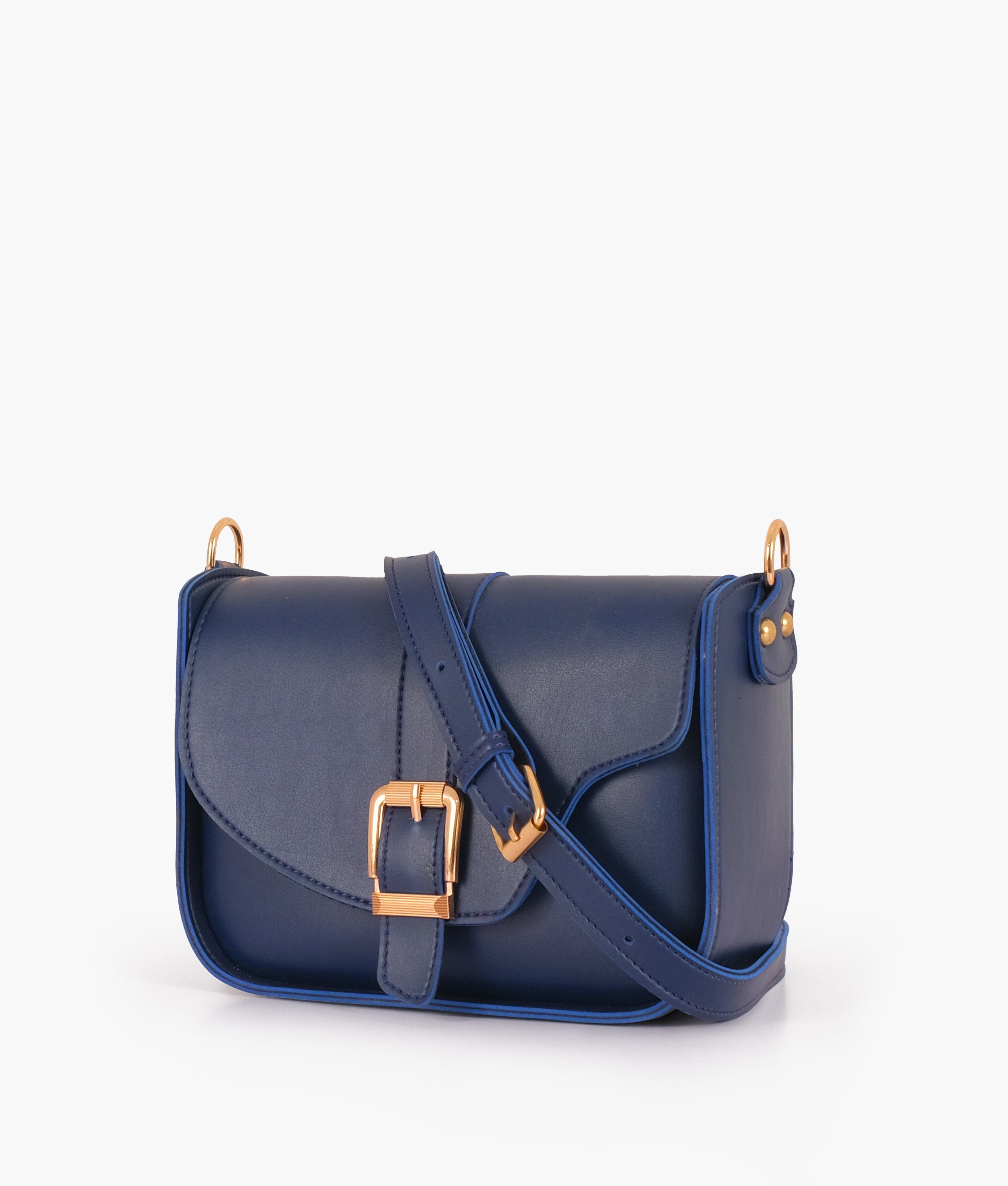 RTW Creation - Blue saddle buckle bag