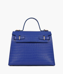 RTW Creation - Blue top-handle crocodile mini bag