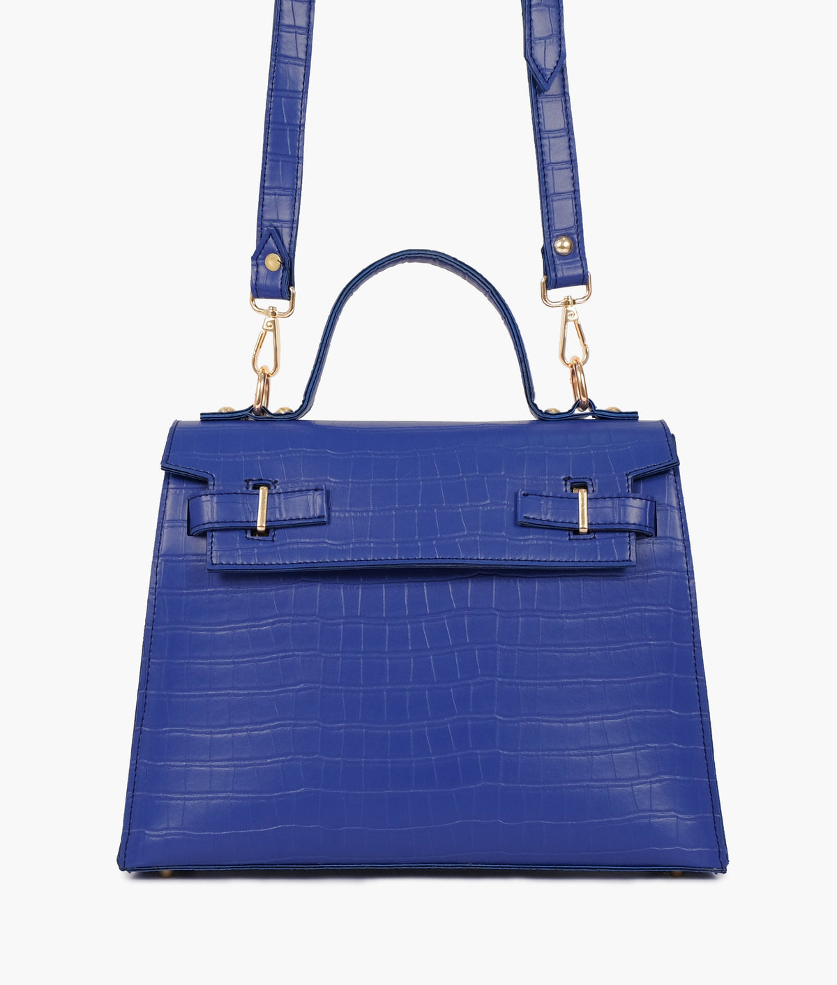 RTW Creation - Blue top-handle crocodile mini bag