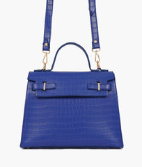 RTW Creation - Blue top-handle crocodile mini bag