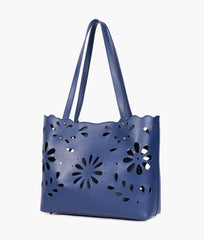 RTW Creation - Blue two-piece floral tote