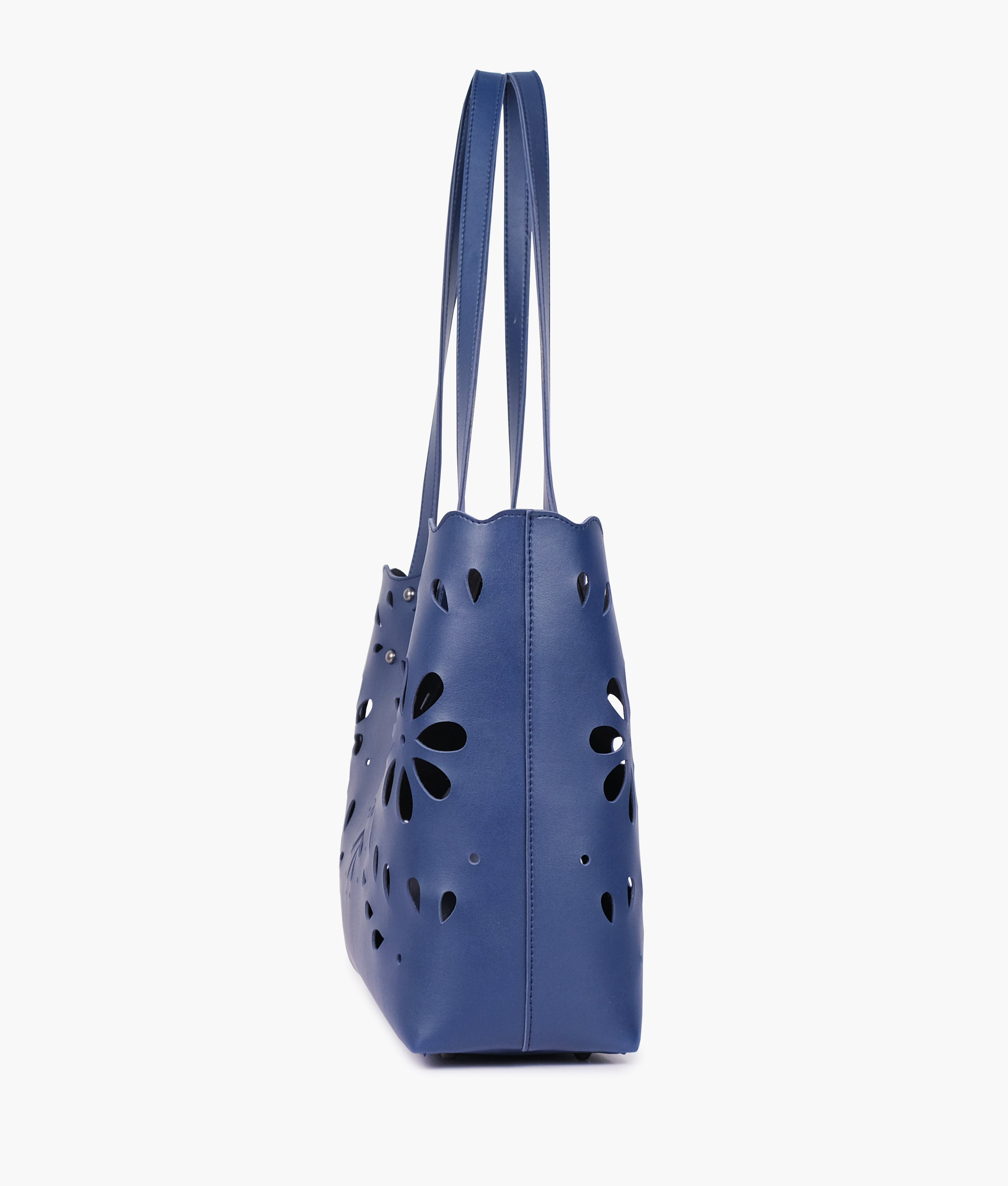 RTW Creation - Blue two-piece floral tote