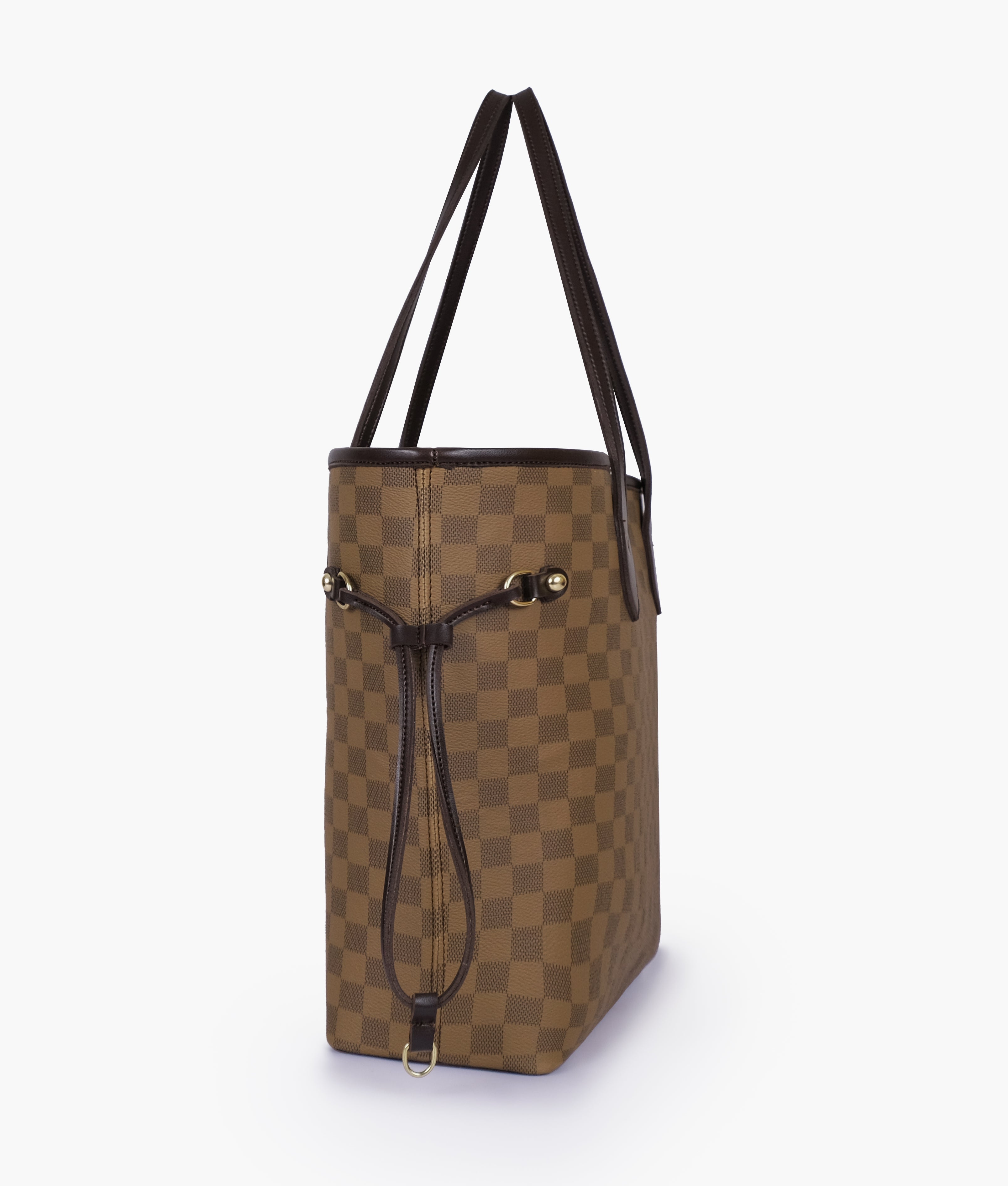 RTW Creation - Brown checkered neverfull tote bag