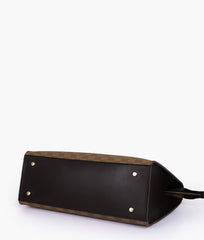 RTW Creation - Brown checkered on-the-go handbag