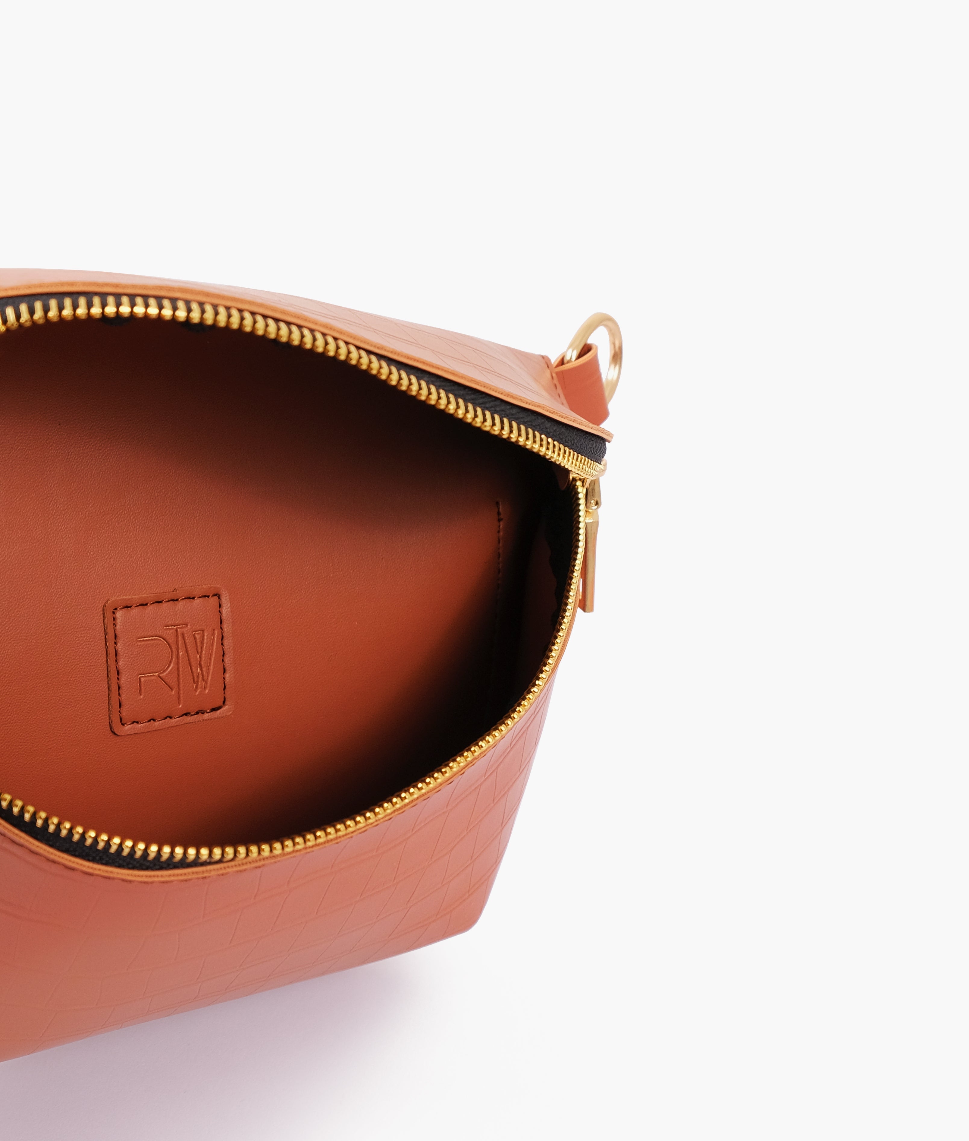 RTW Creation - Brown crocodile belt bag