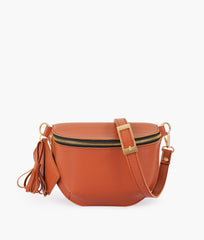 RTW Creation - Brown crocodile belt bag