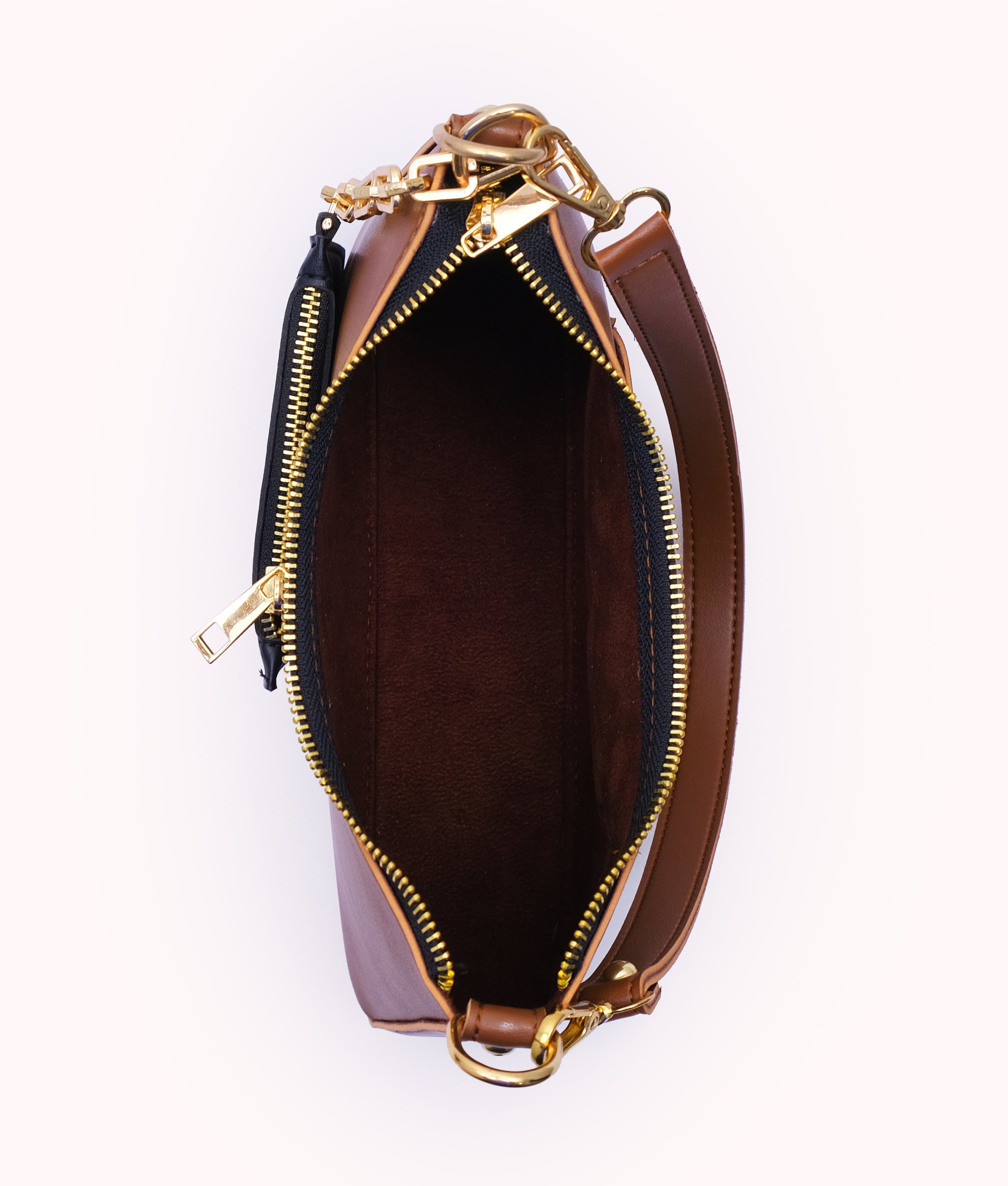 RTW Creation - Brown hobo evening bag