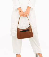 RTW Creation - Brown hobo evening bag