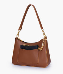 RTW Creation - Brown hobo evening bag