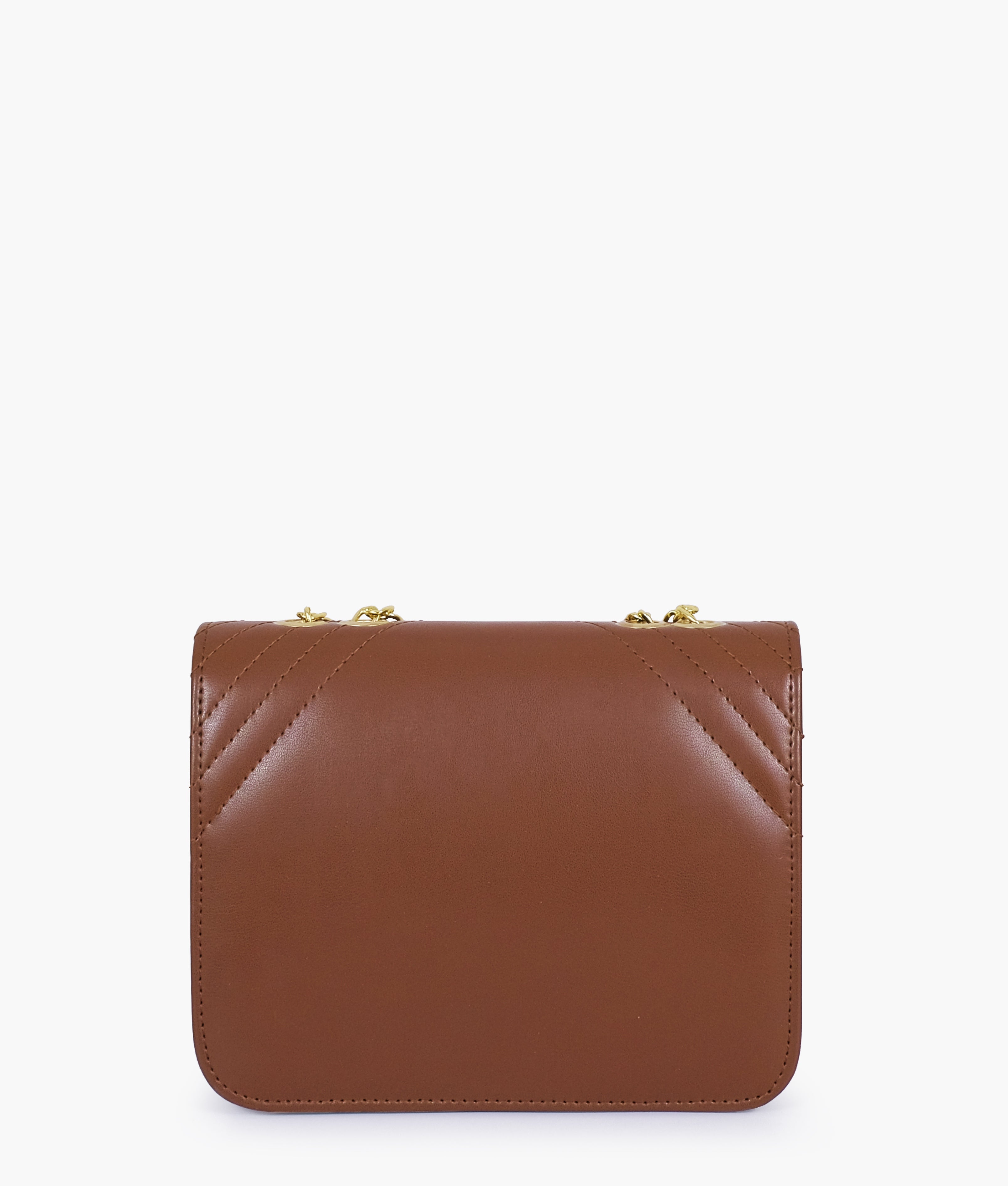 RTW Creation - Brown houndstooth chain cross-body bag