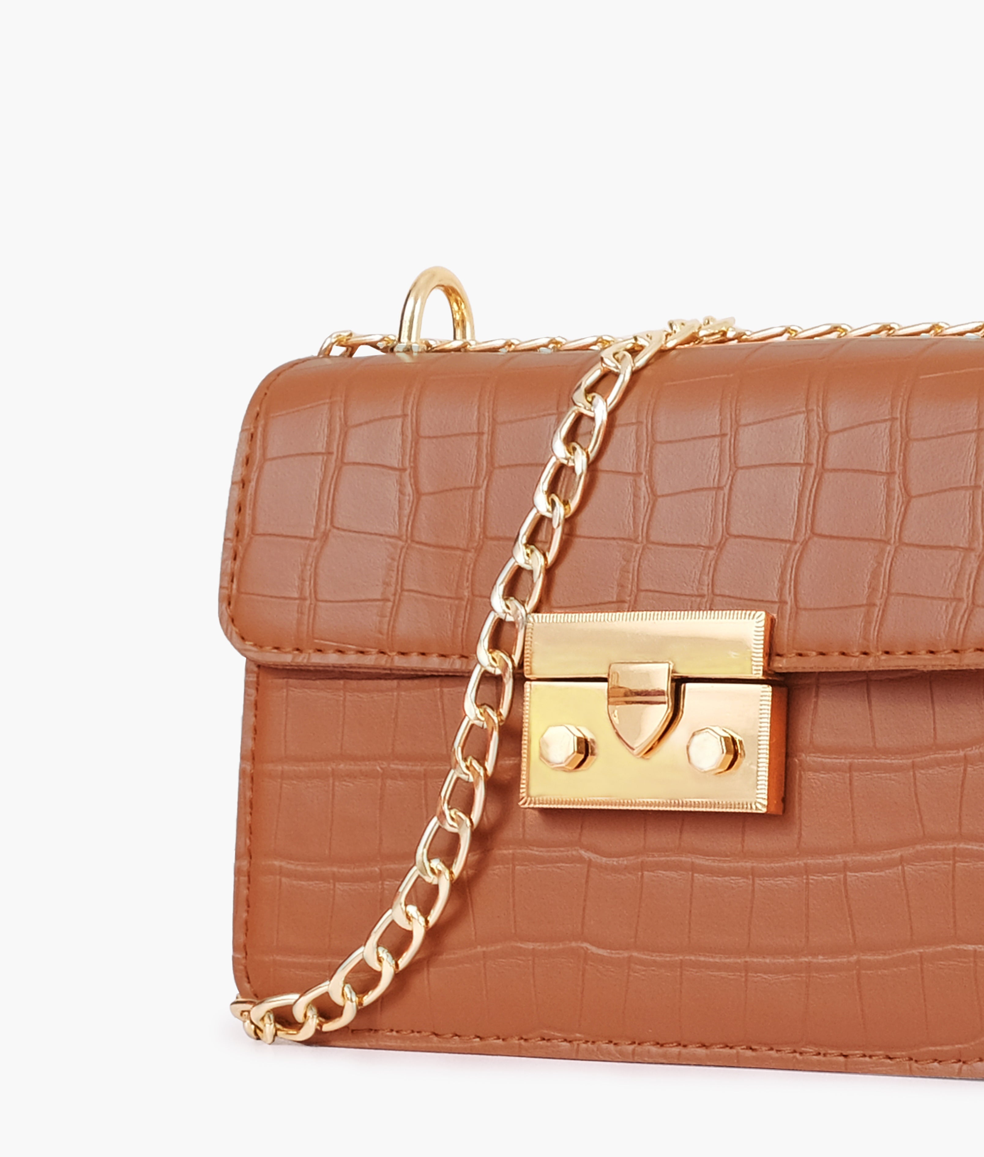 RTW Creation - Brown mini chain-handle cross-body bag