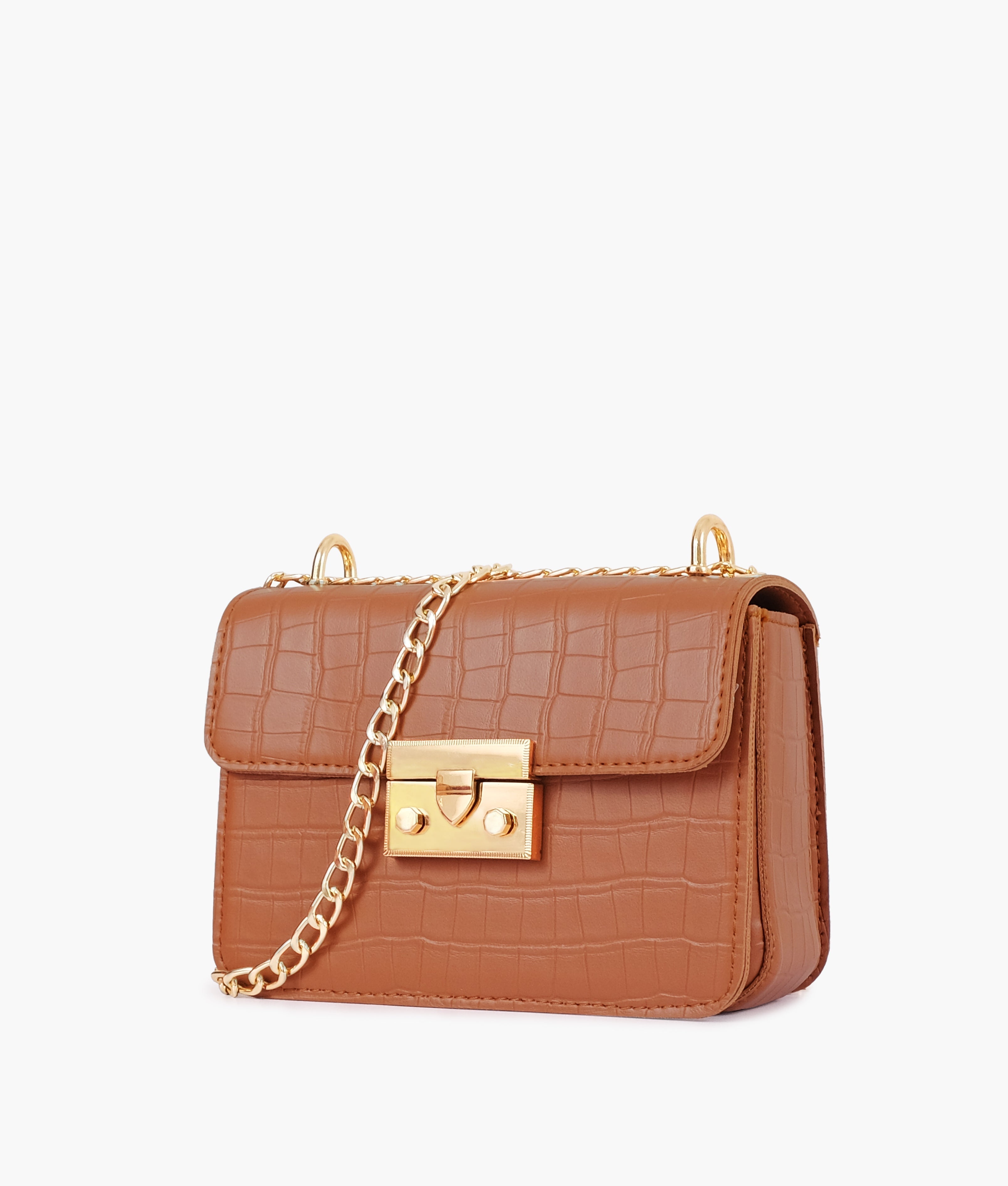 RTW Creation - Brown mini chain-handle cross-body bag