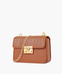 RTW Creation - Brown mini chain-handle cross-body bag
