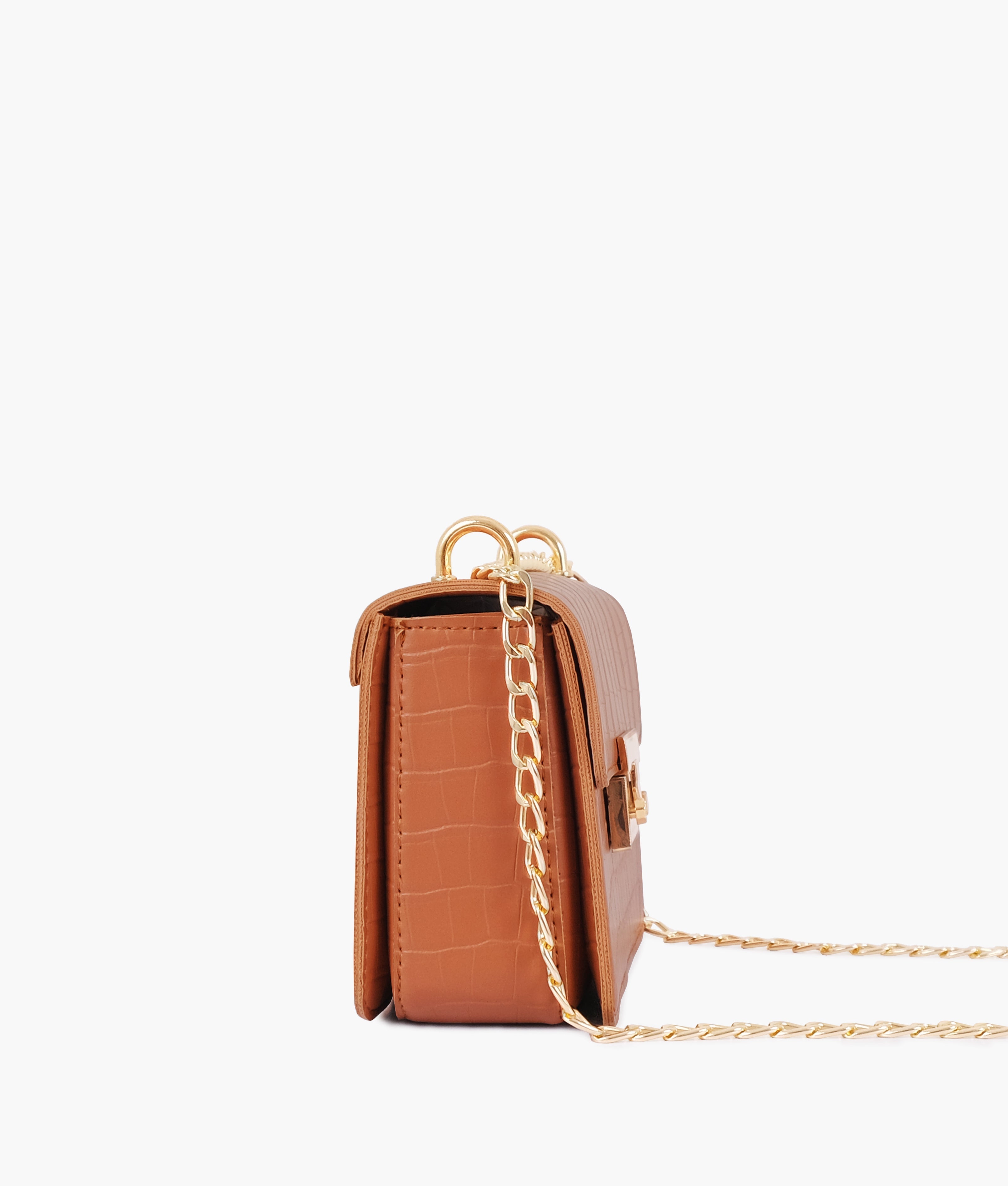 RTW Creation - Brown mini chain-handle cross-body bag