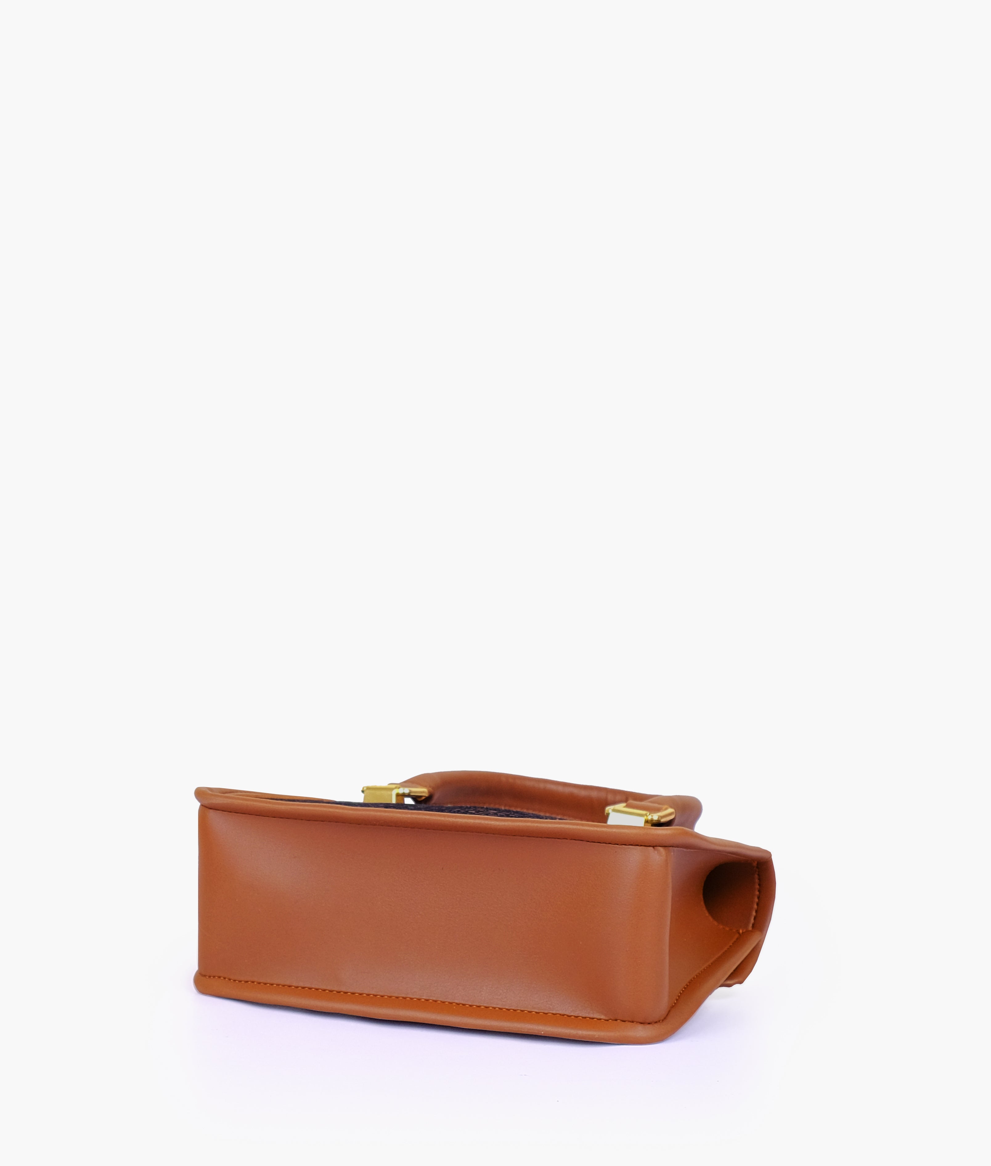 RTW Creation - Brown patterned cross-body with flap