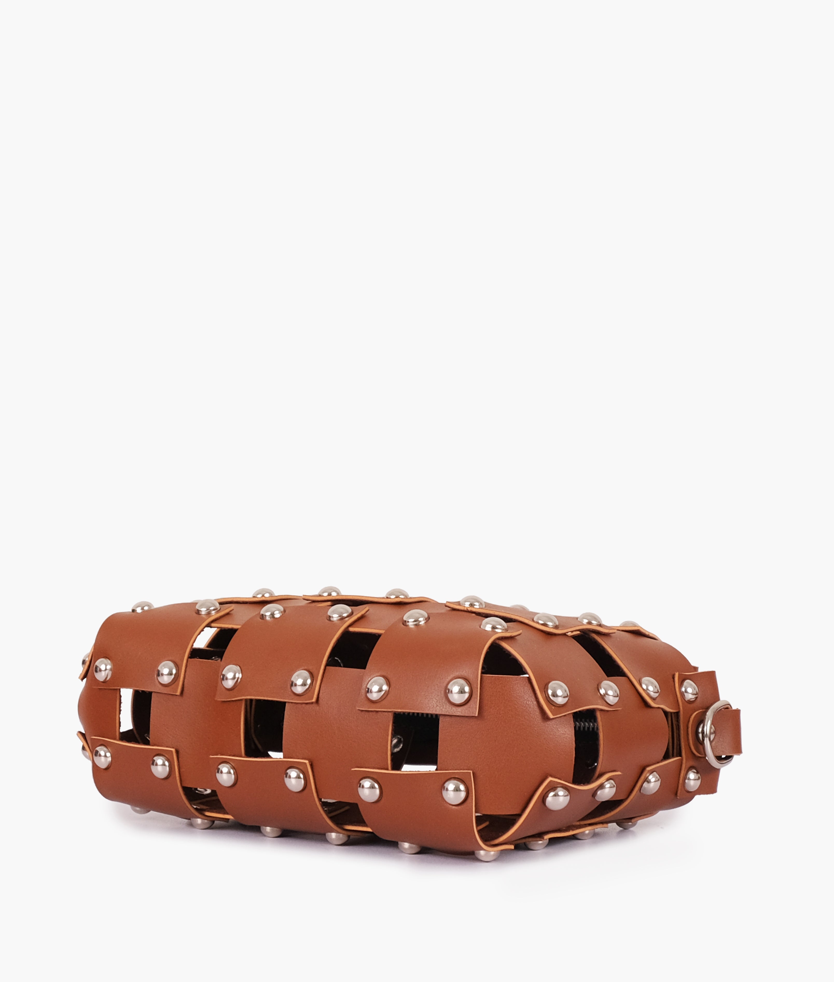 RTW Creation - Brown rivet cross-body bag