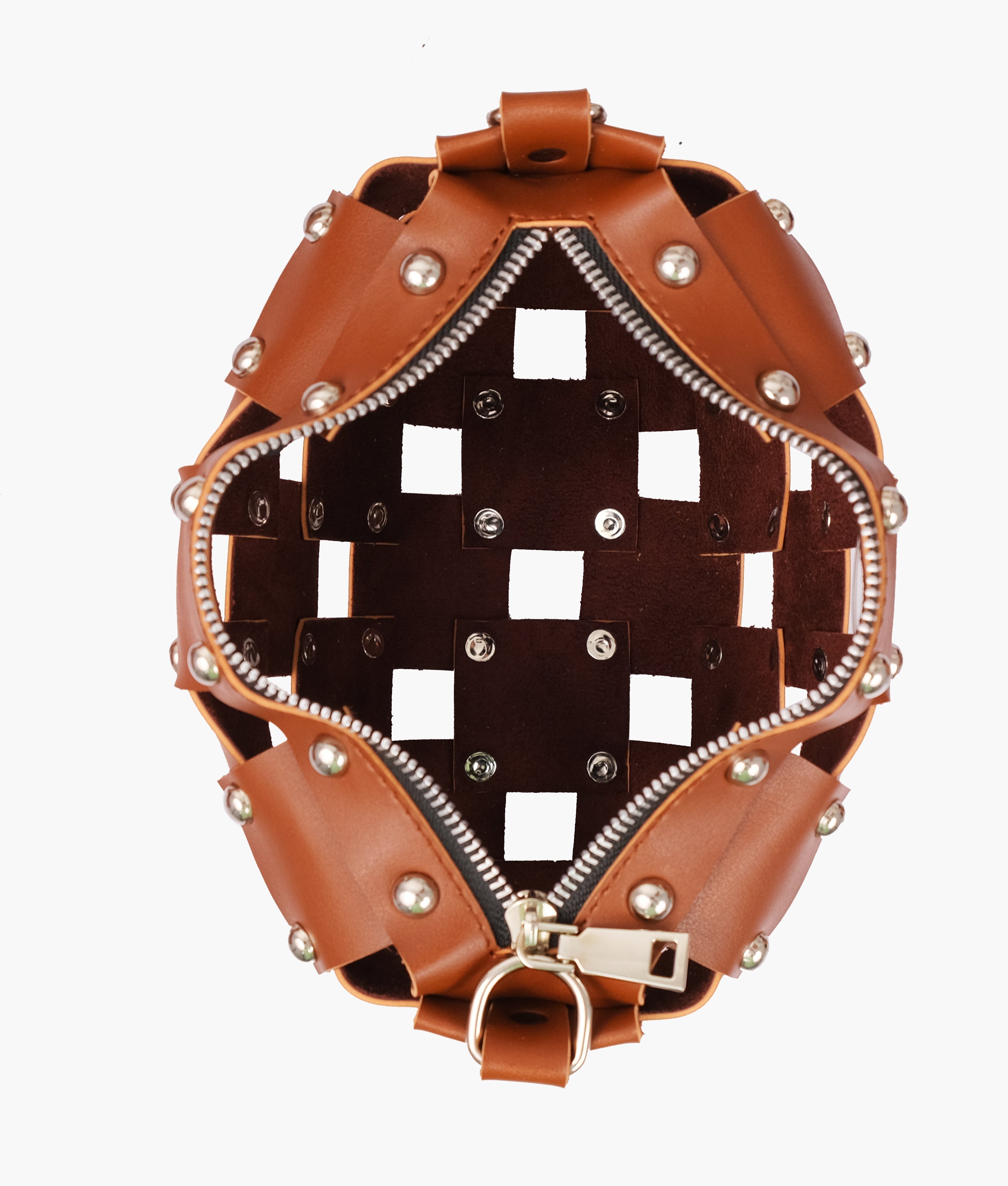 RTW Creation - Brown rivet cross-body bag