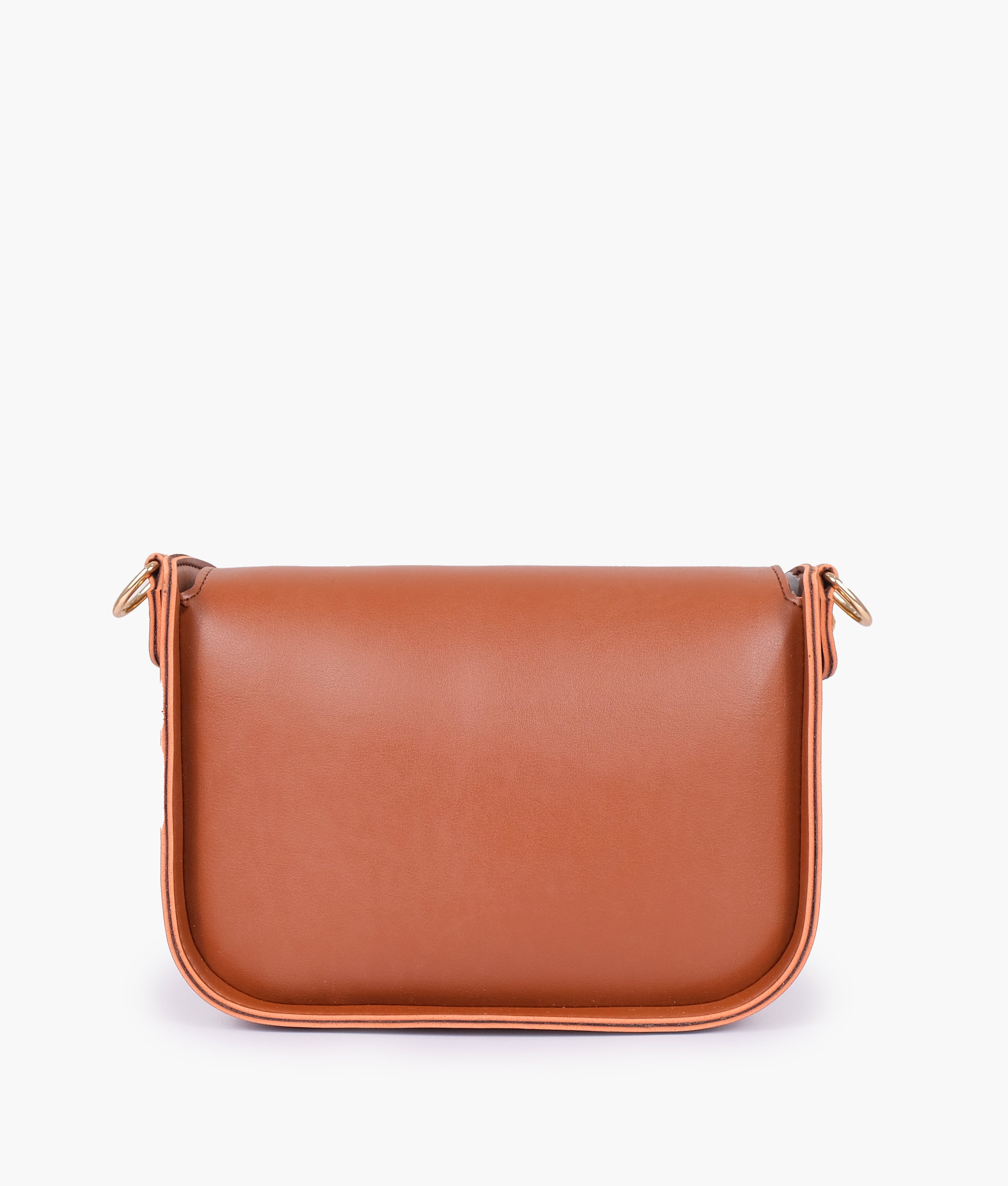 RTW Creation - Brown saddle bag with twist lock